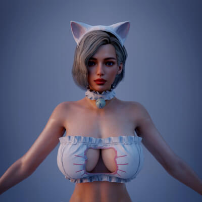 Brynn Realistic 3D Female Character Multiple Outfits Blender