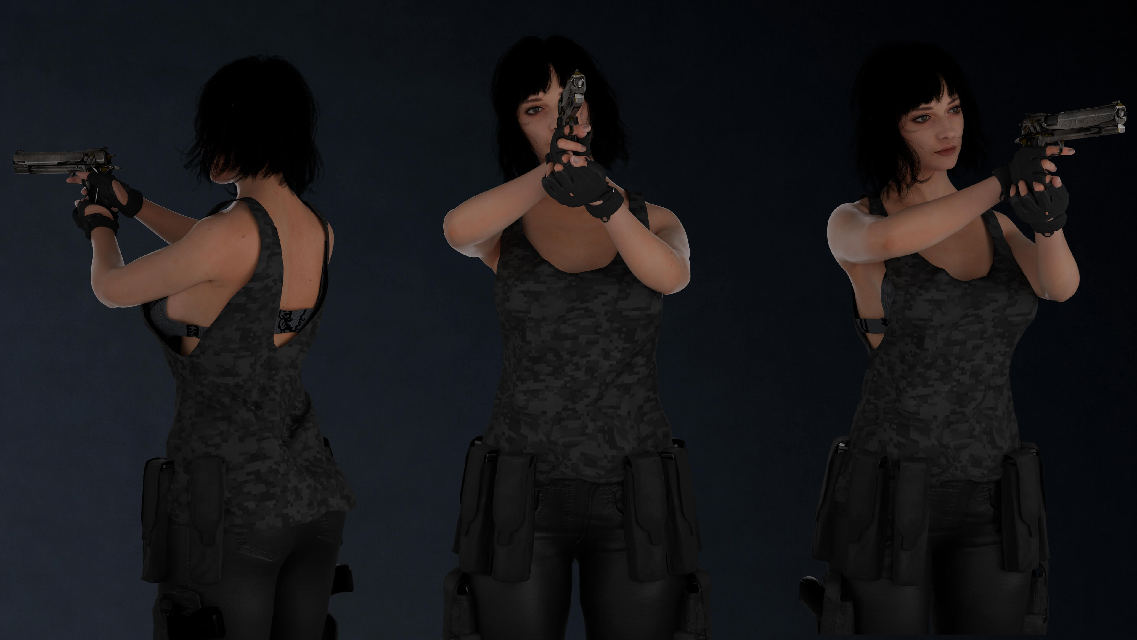Game Ready Girl Female Character 3D Model 3D Model