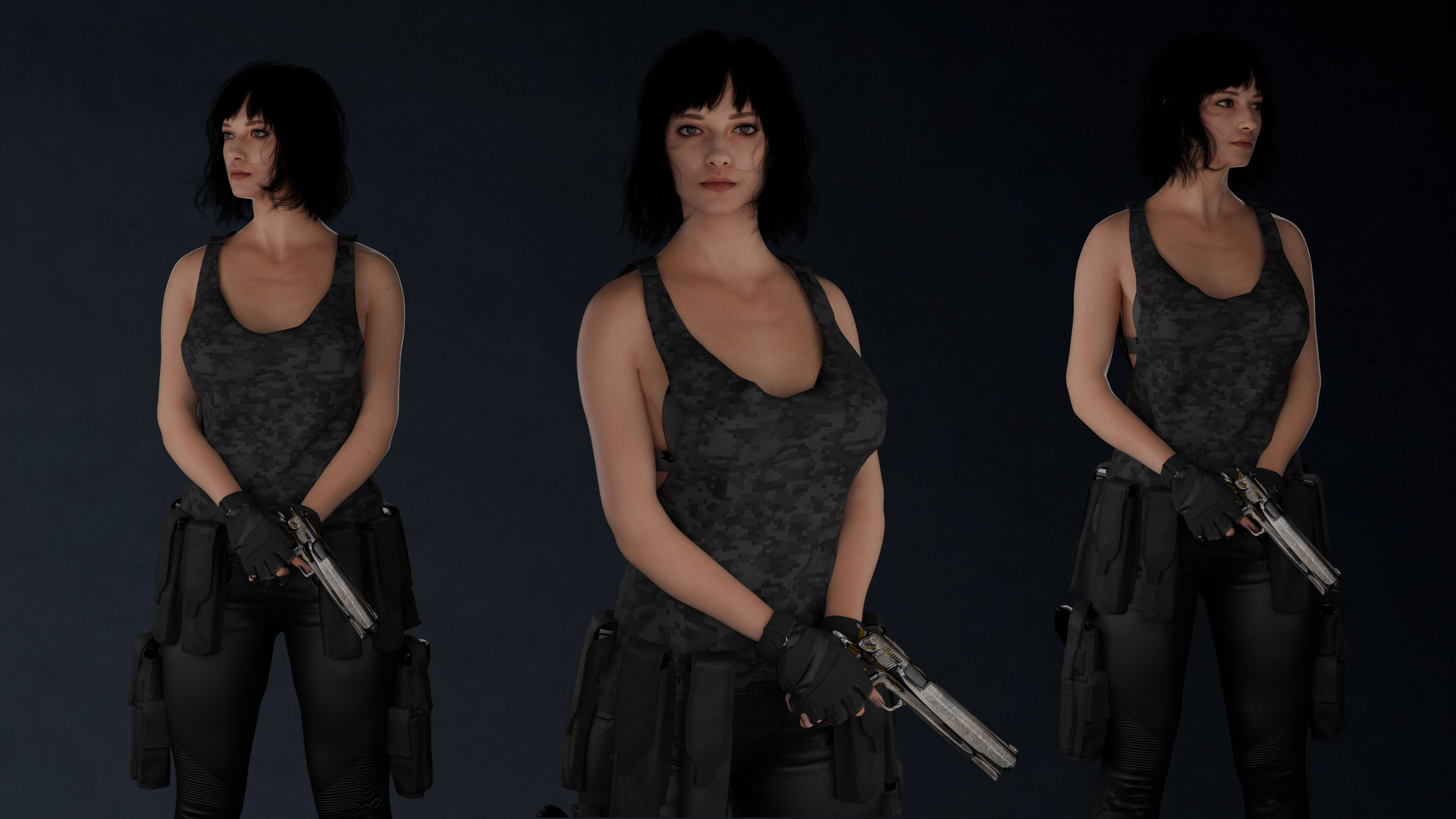 Game Ready Girl Female Character 3D Model 3D Model