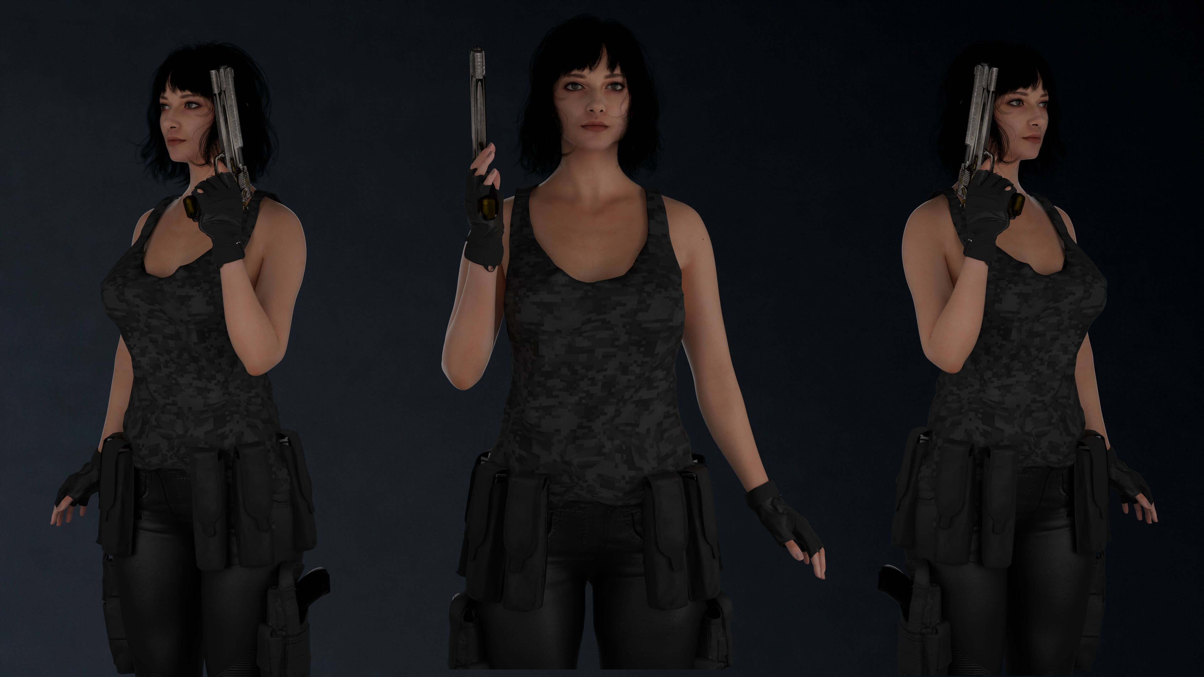Game Ready Girl Female Character 3D Model 3D Model