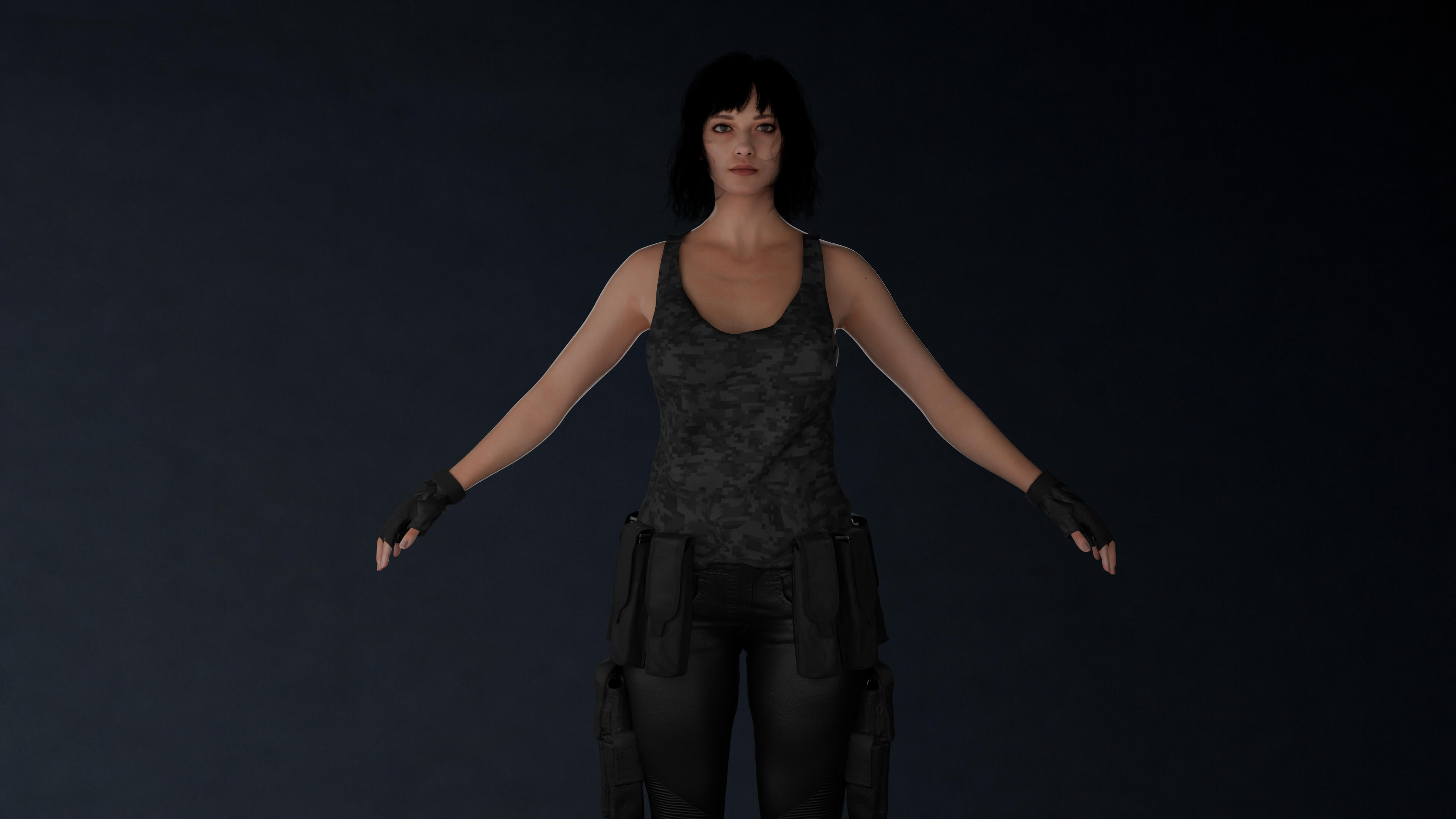 Game Ready Girl Female Character 3D Model 3D Model