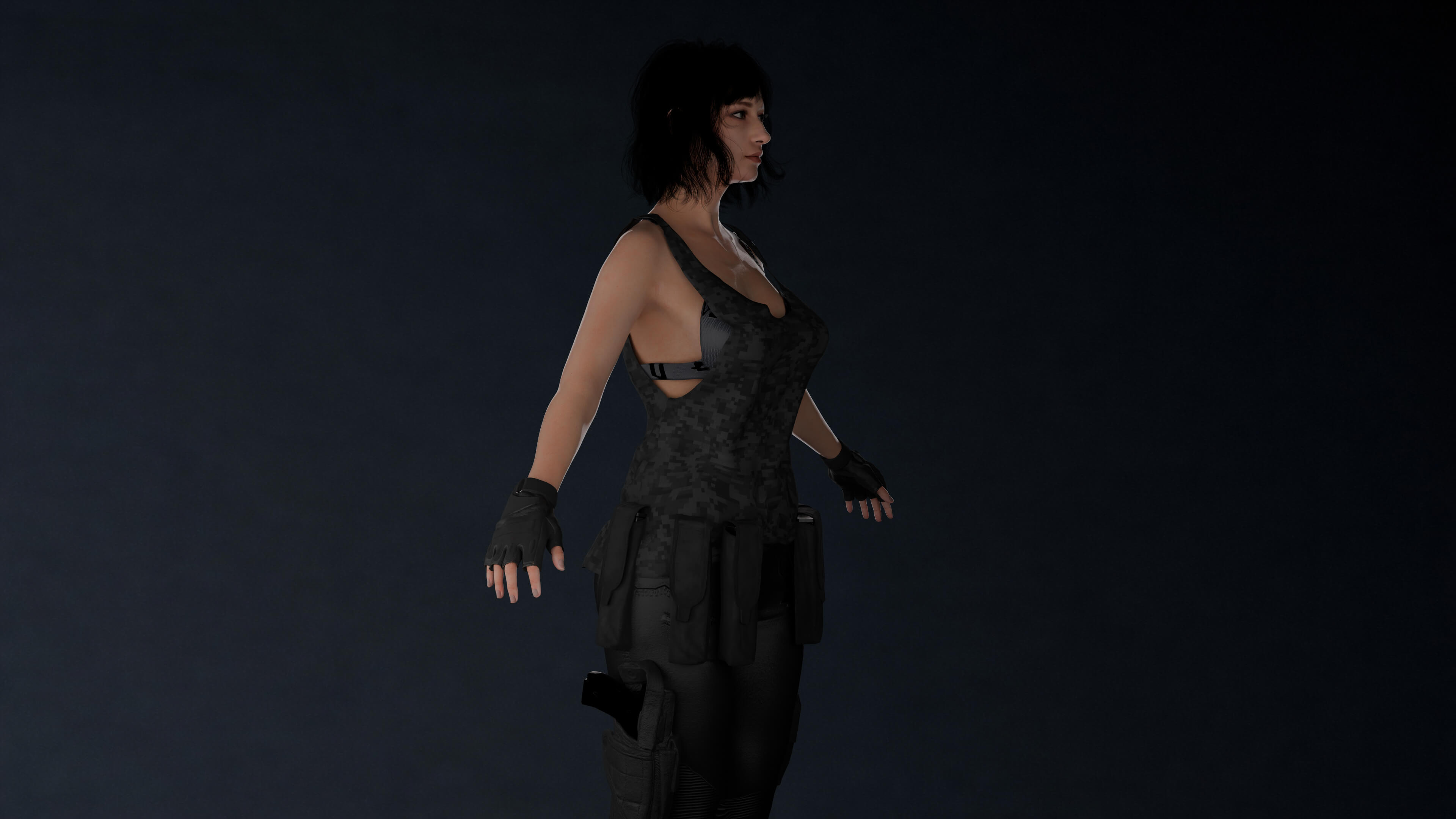 Game Ready Girl Female Character 3D Model 3D Model