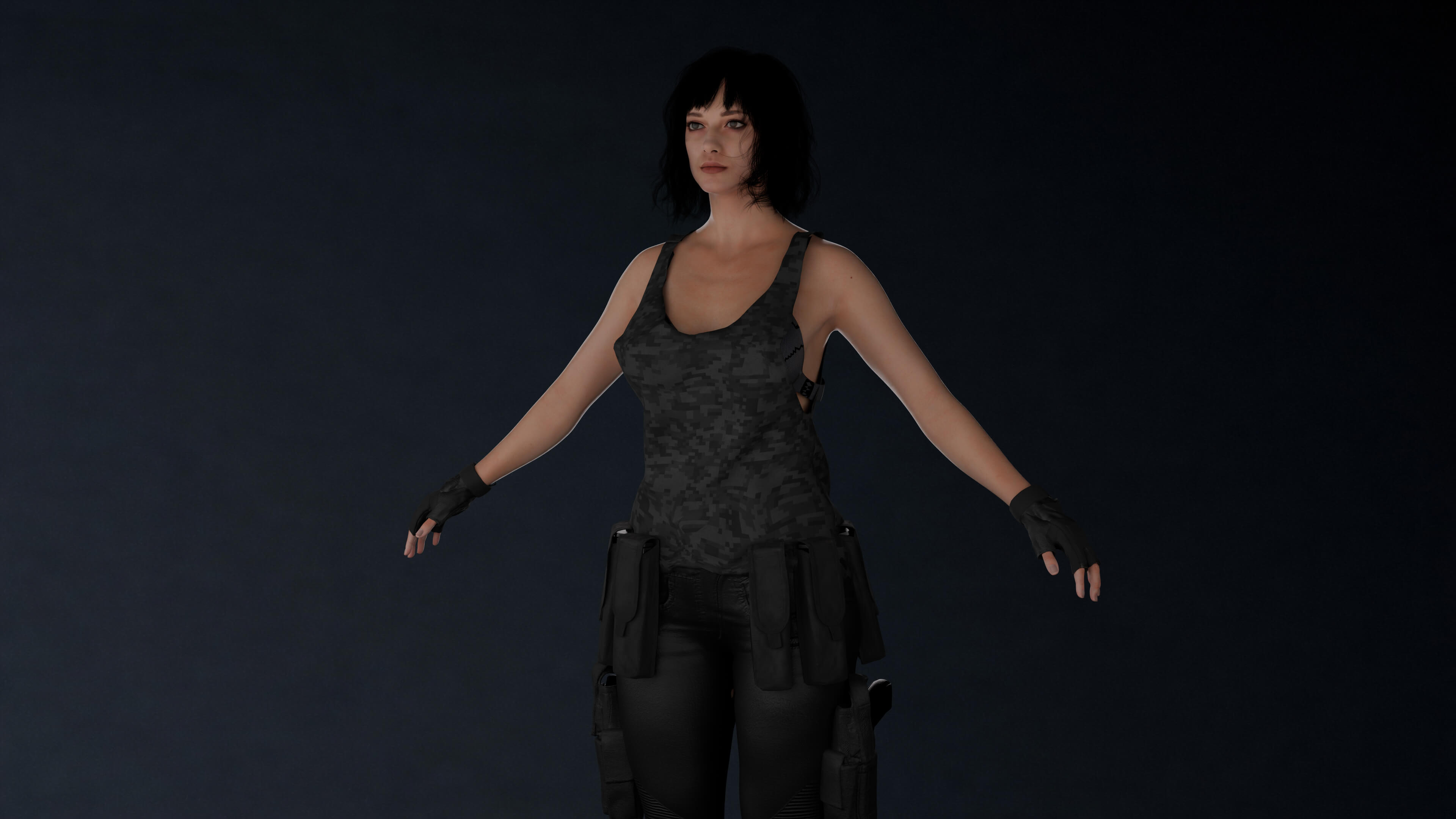 Game Ready Girl Female Character 3D Model 3D Model