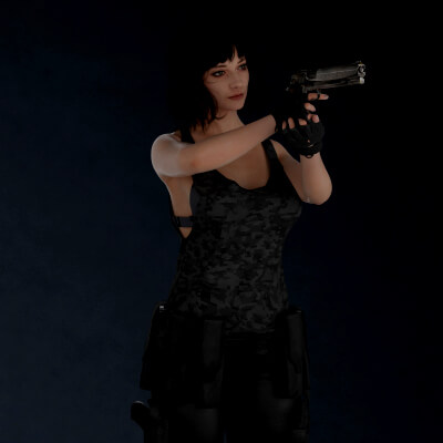 Game Ready Girl Female Character 3D Model