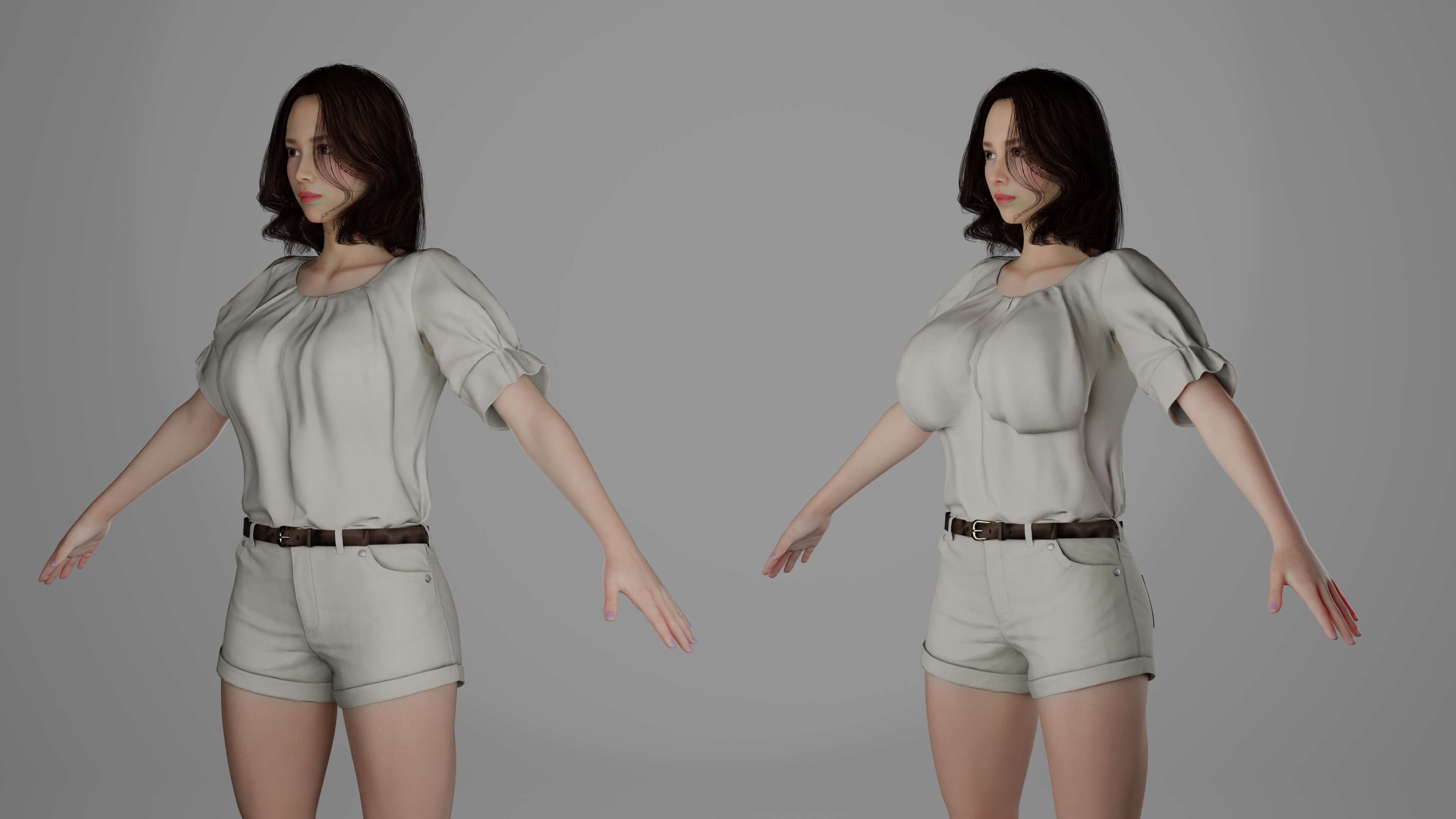 Realistic Girl Character - Office Girl - Woman Character 3D Model