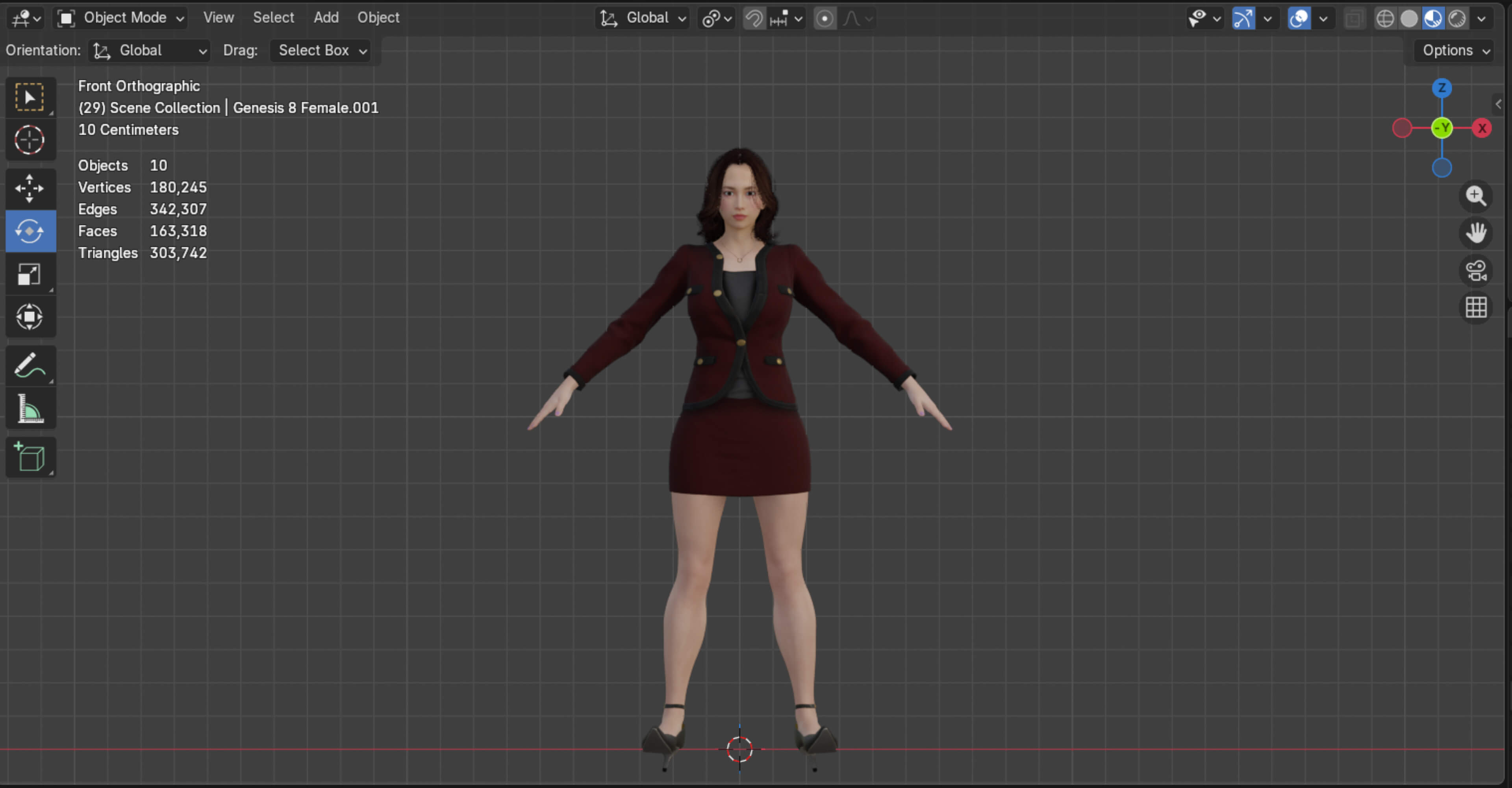 Realistic Girl Character - Office Girl - Woman Character 3D Model