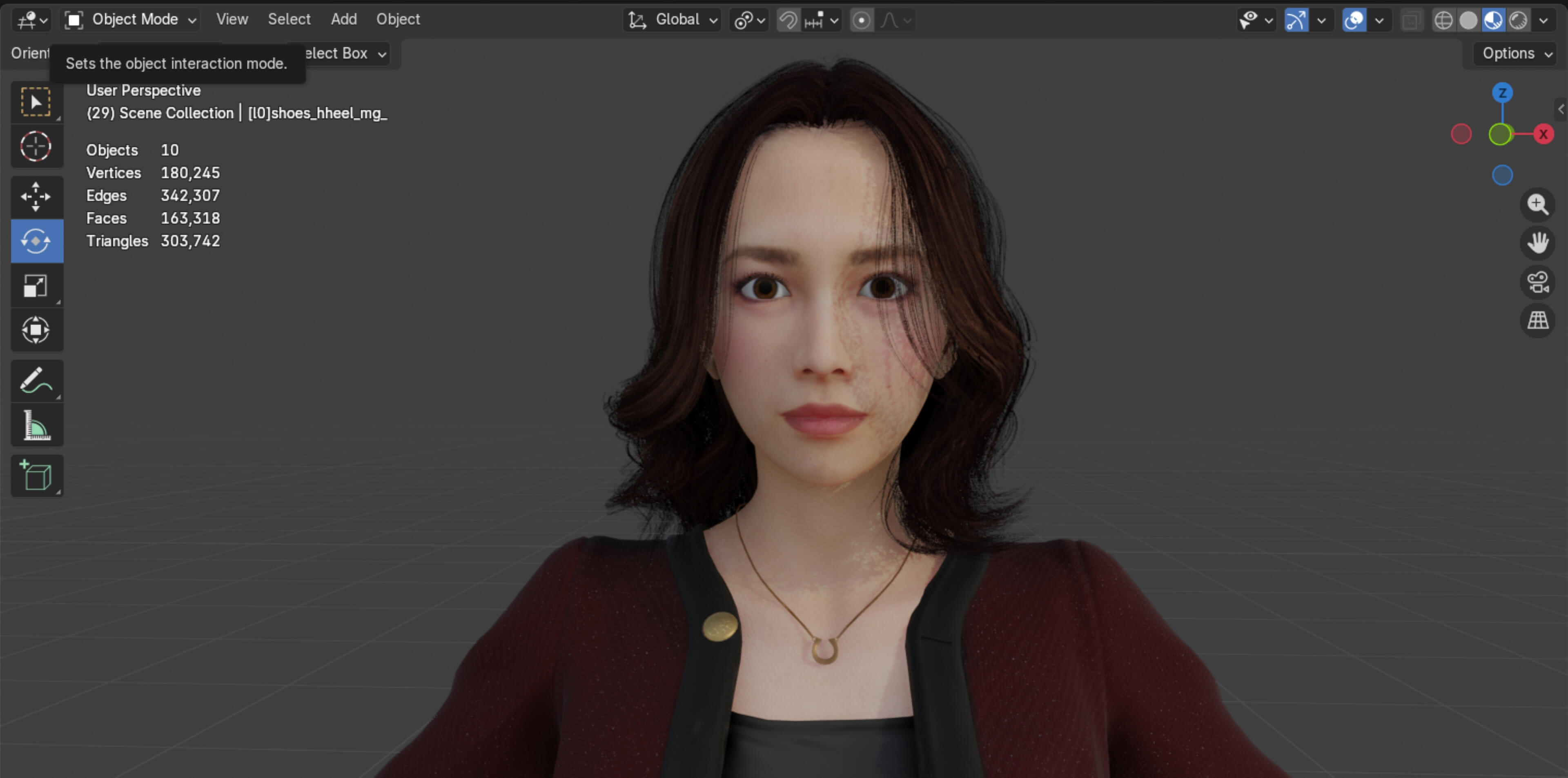 Realistic Girl Character - Office Girl - Woman Character 3D Model
