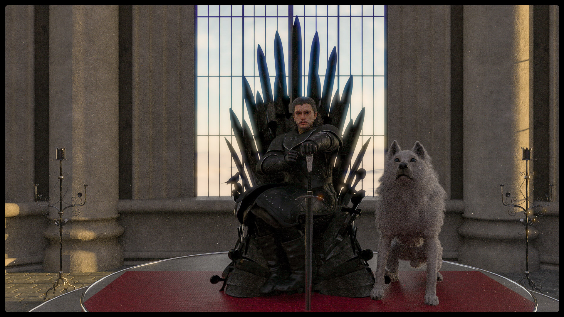 GoT John 3D Render, Digital Artwork by mreale69