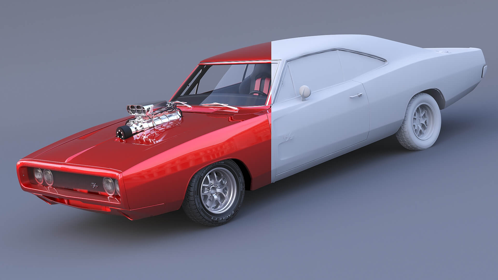1970 Dodge Charger R-T Fast &amp Furious 3D Model