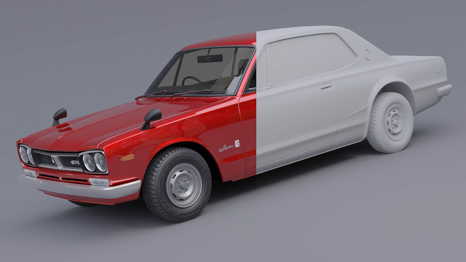 1971 Nissan Skyline 2000GT-R 3D Model