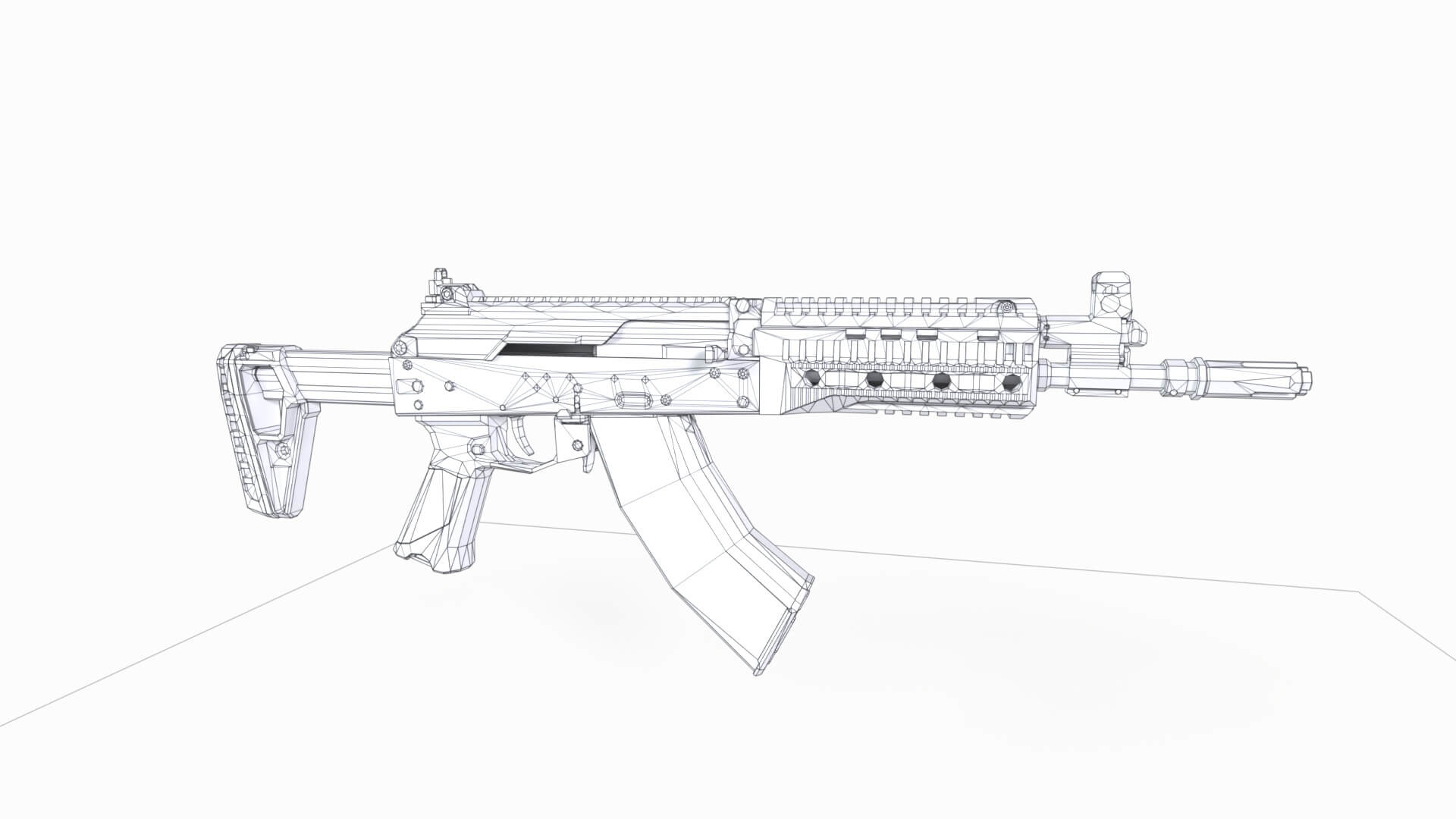 AK15 Rifle Model 3D Model