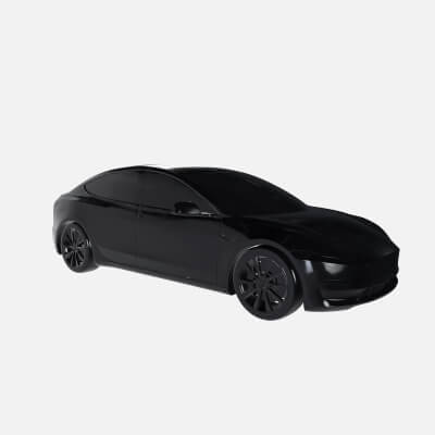 Electric Car Base Mesh 3D Model