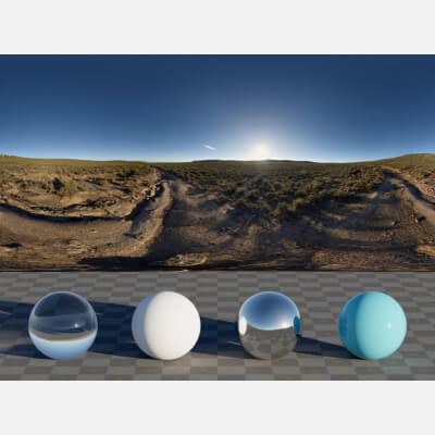 High Quality 16K HDRI of a Natural Dirt Road Chart Color