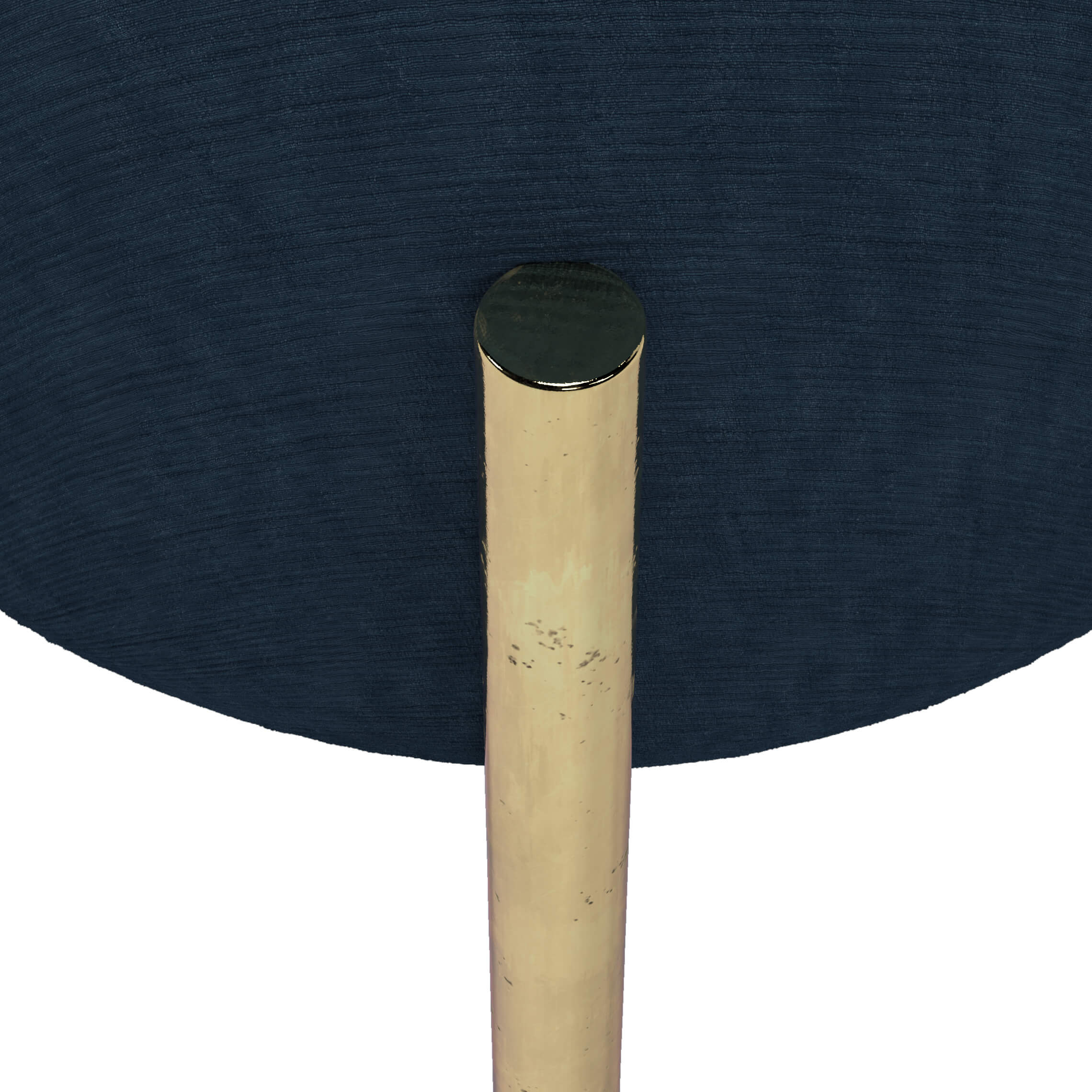 Modern Upholstered Dining Chair with Gold Metal Legs 3D Model