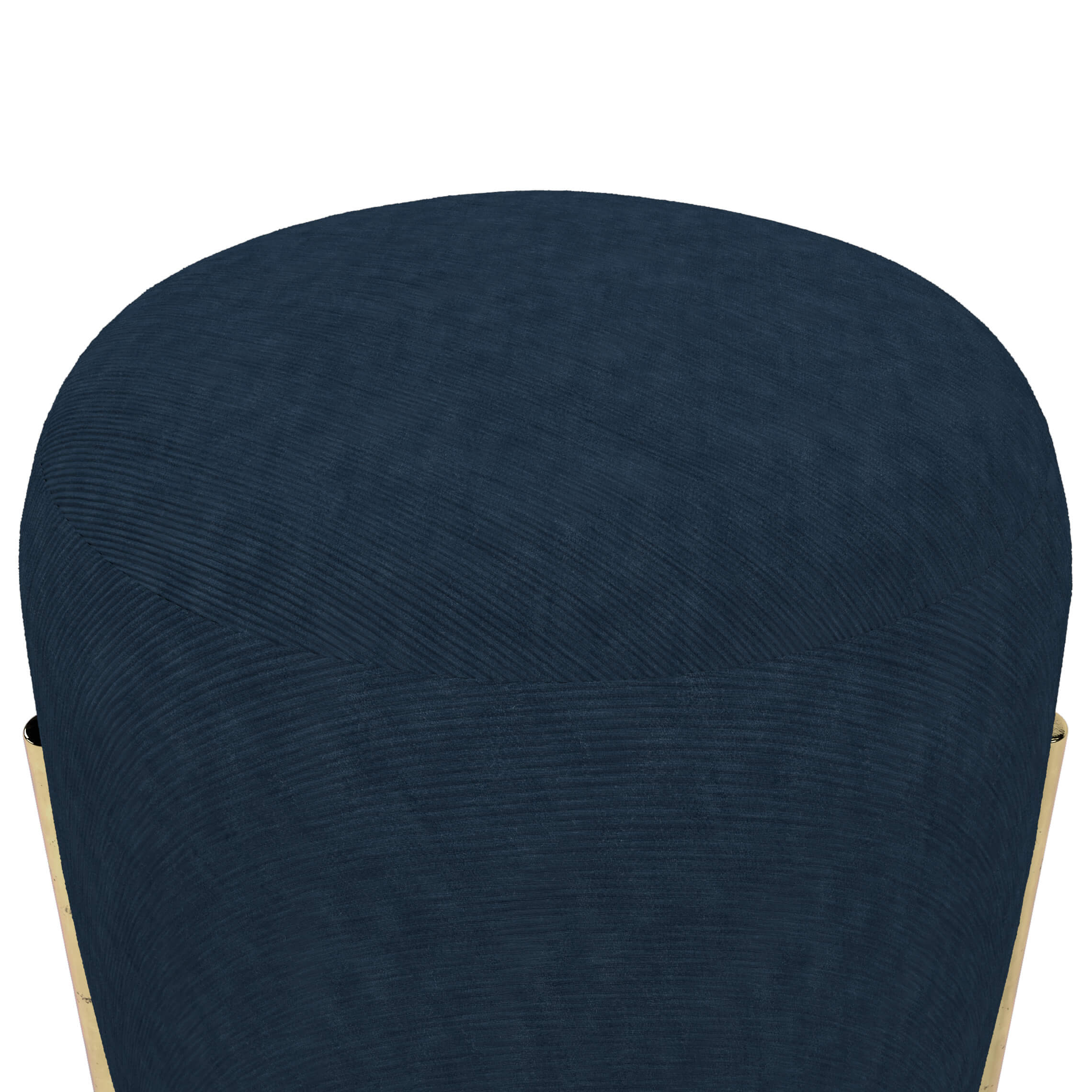 Modern Upholstered Dining Chair with Gold Metal Legs 3D Model
