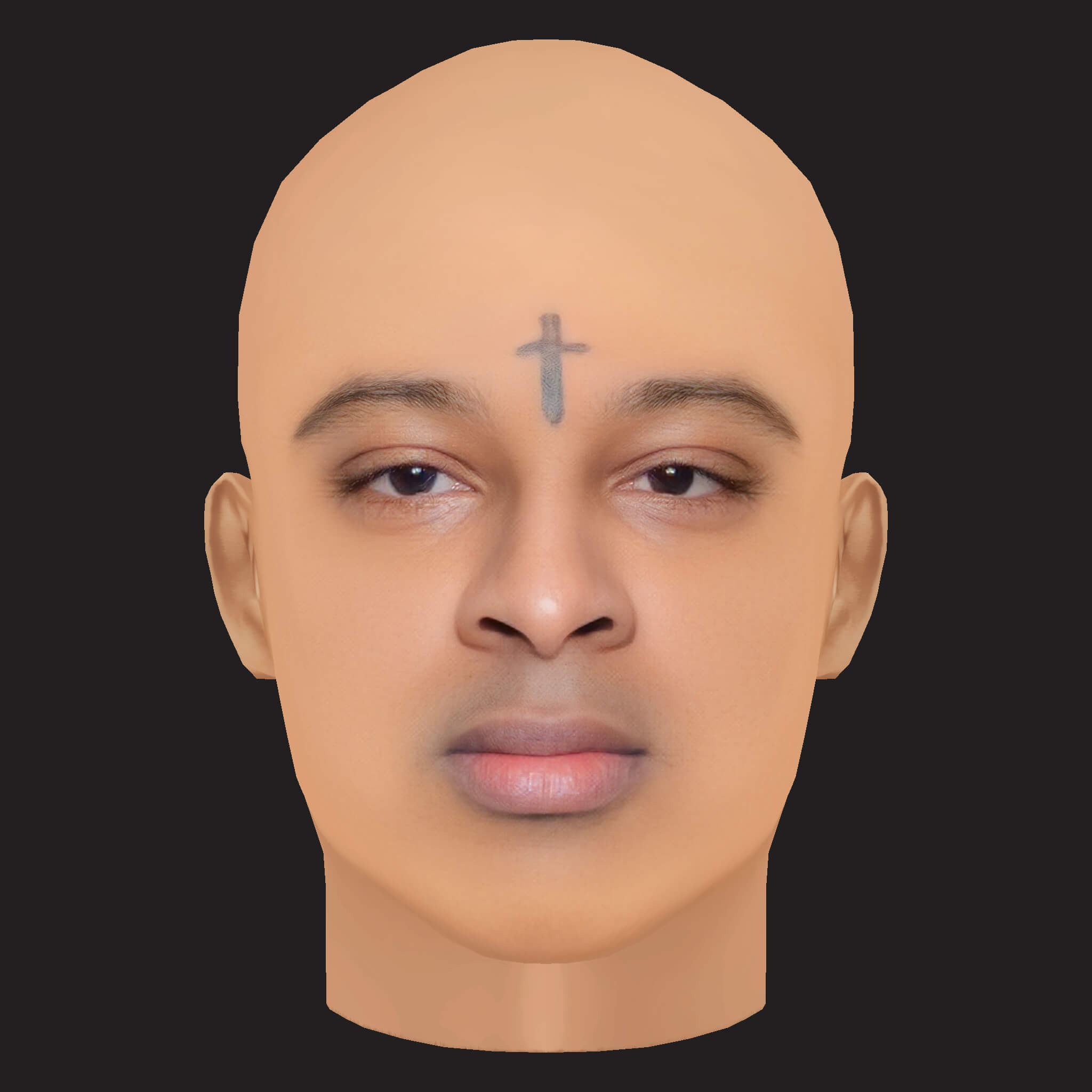 Low Poly 21 Savage Rapper Head 3D Model