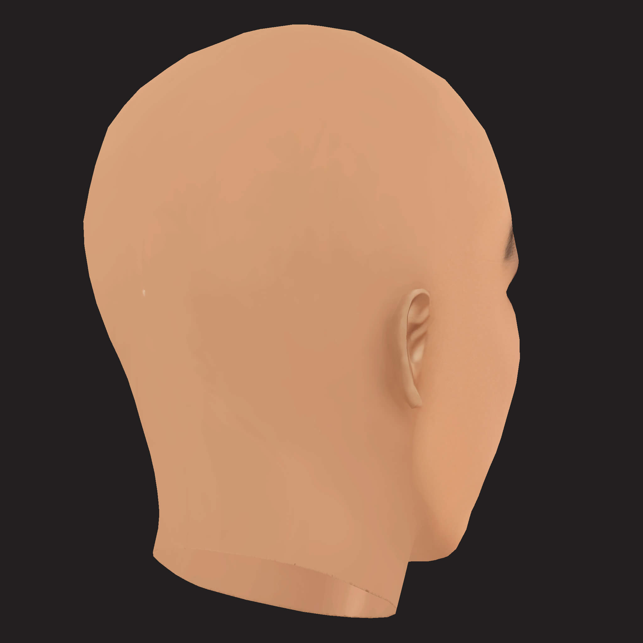 Low Poly 21 Savage Rapper Head 3D Model