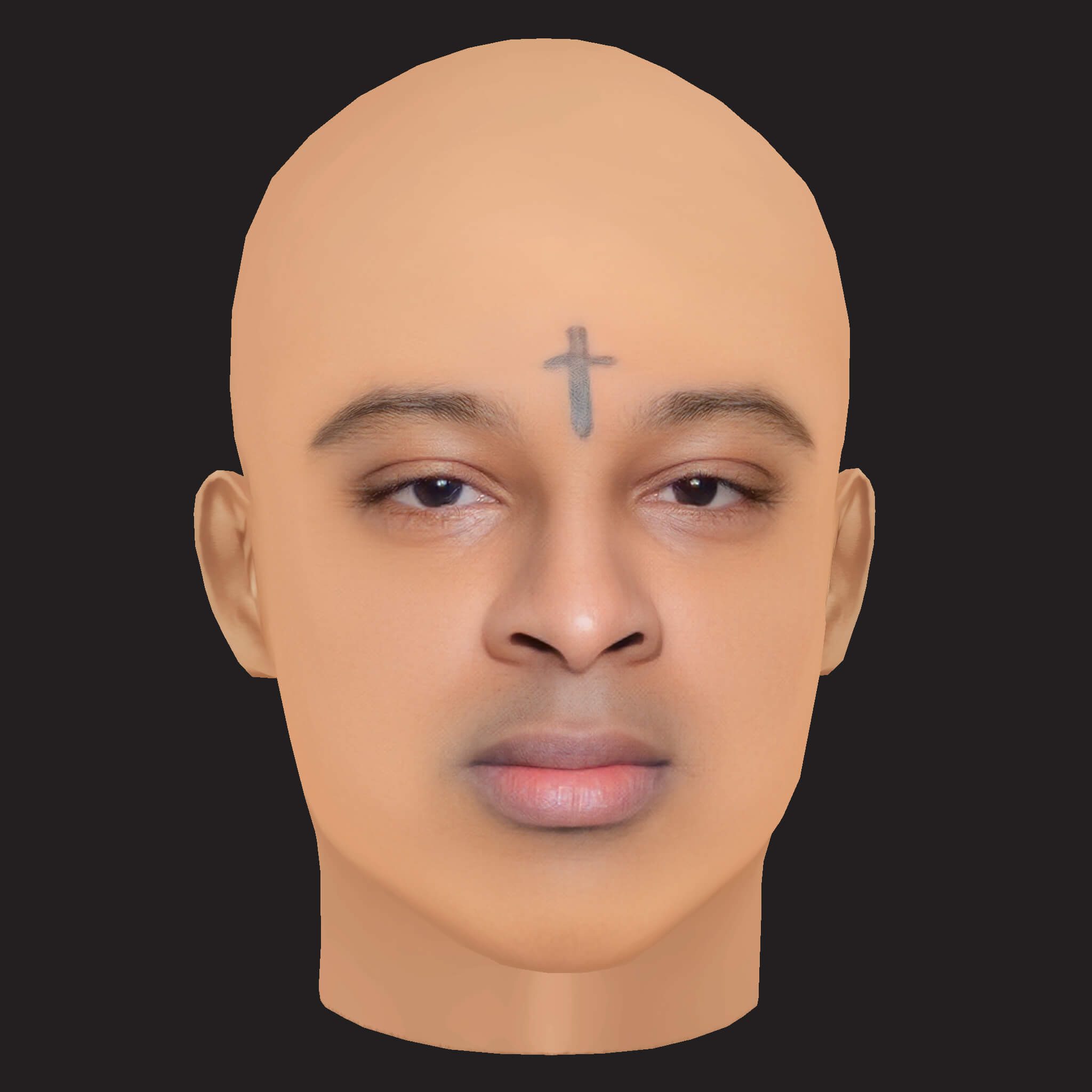 Low Poly 21 Savage Rapper Head 3D Model