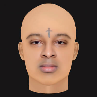 Low Poly 21 Savage Rapper Head