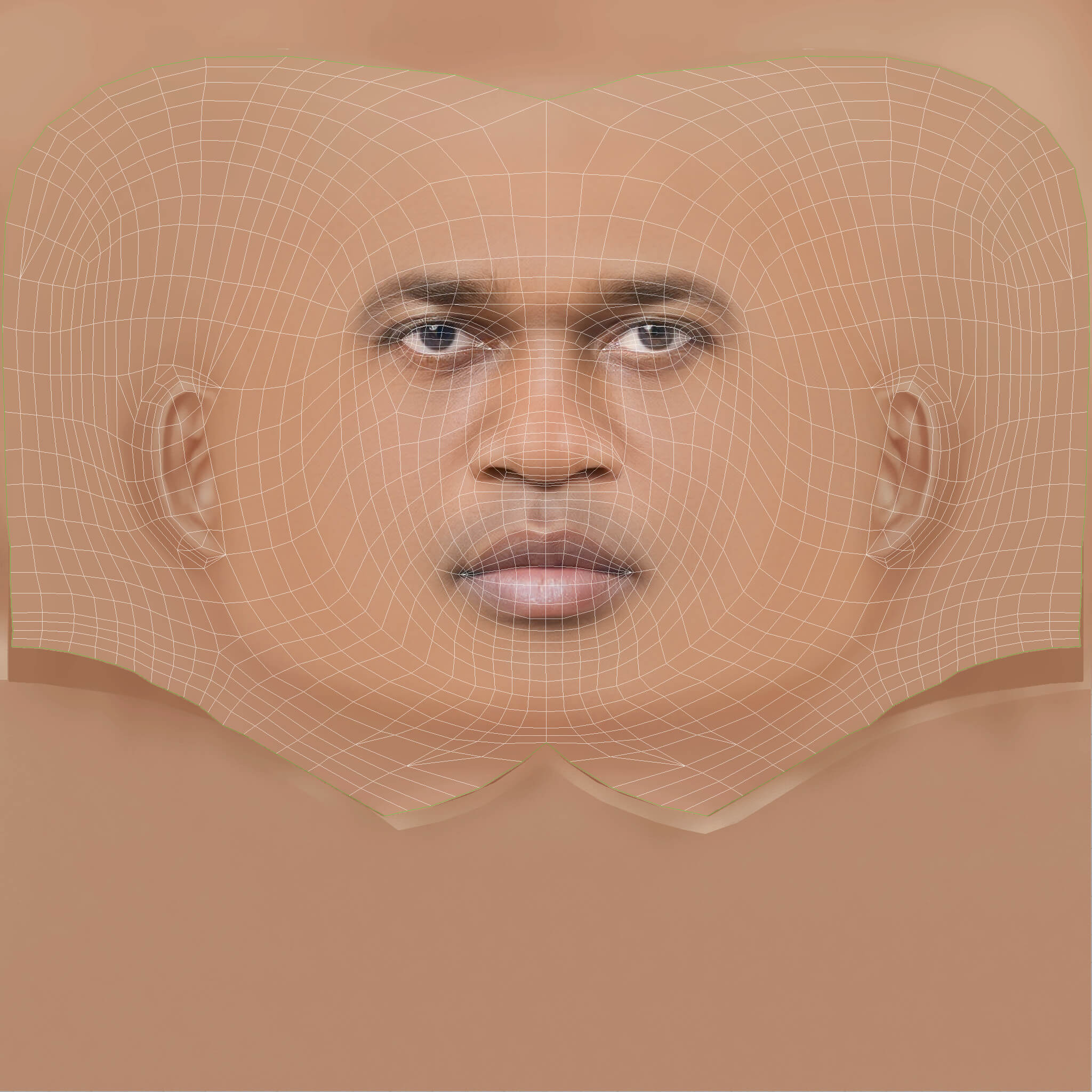 Low Poly AAP Ferg Rapper Head 3D Model