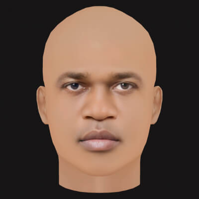 Low Poly A$AP Ferg Rapper Head