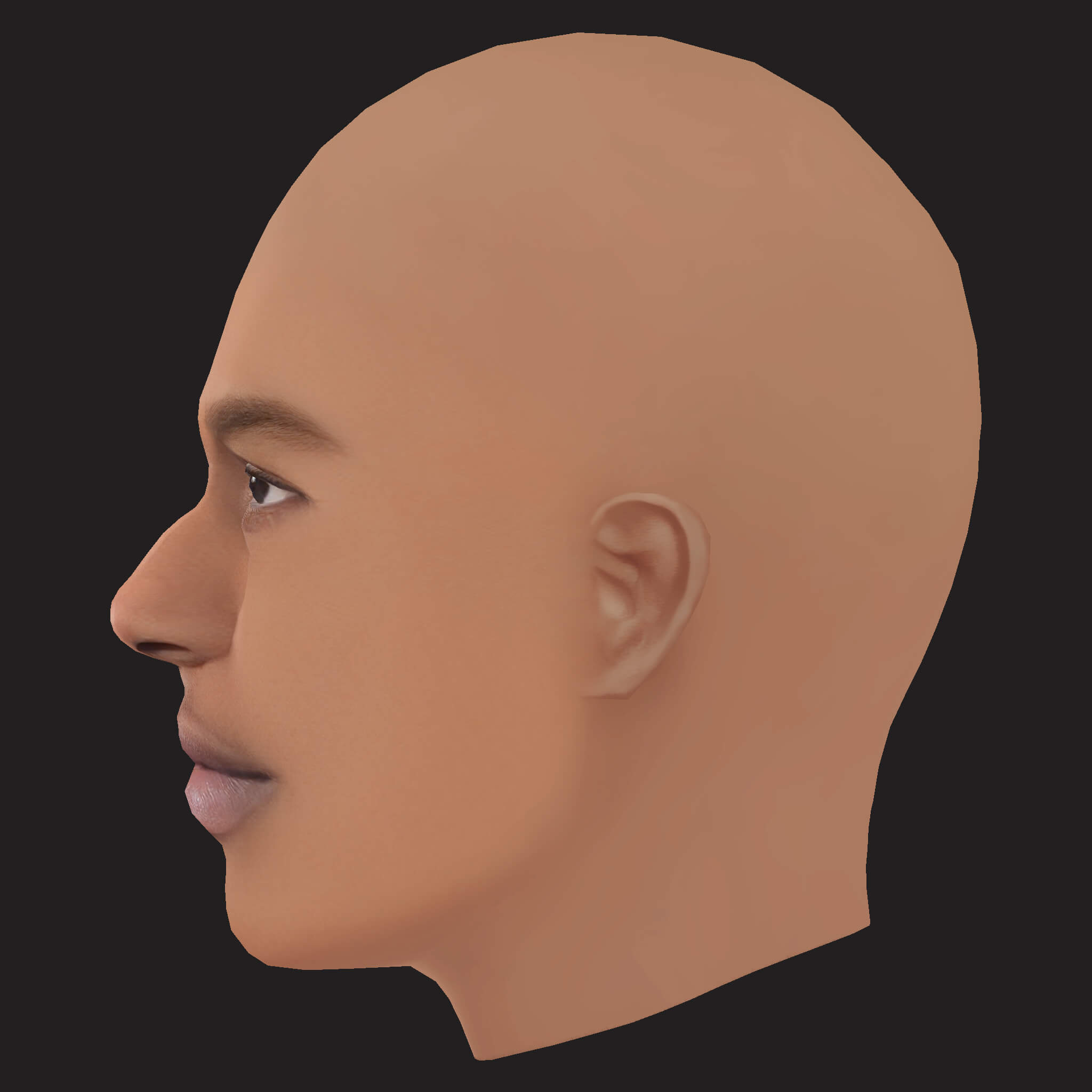 Low Poly AAP Rocky Rapper Head 3D Model