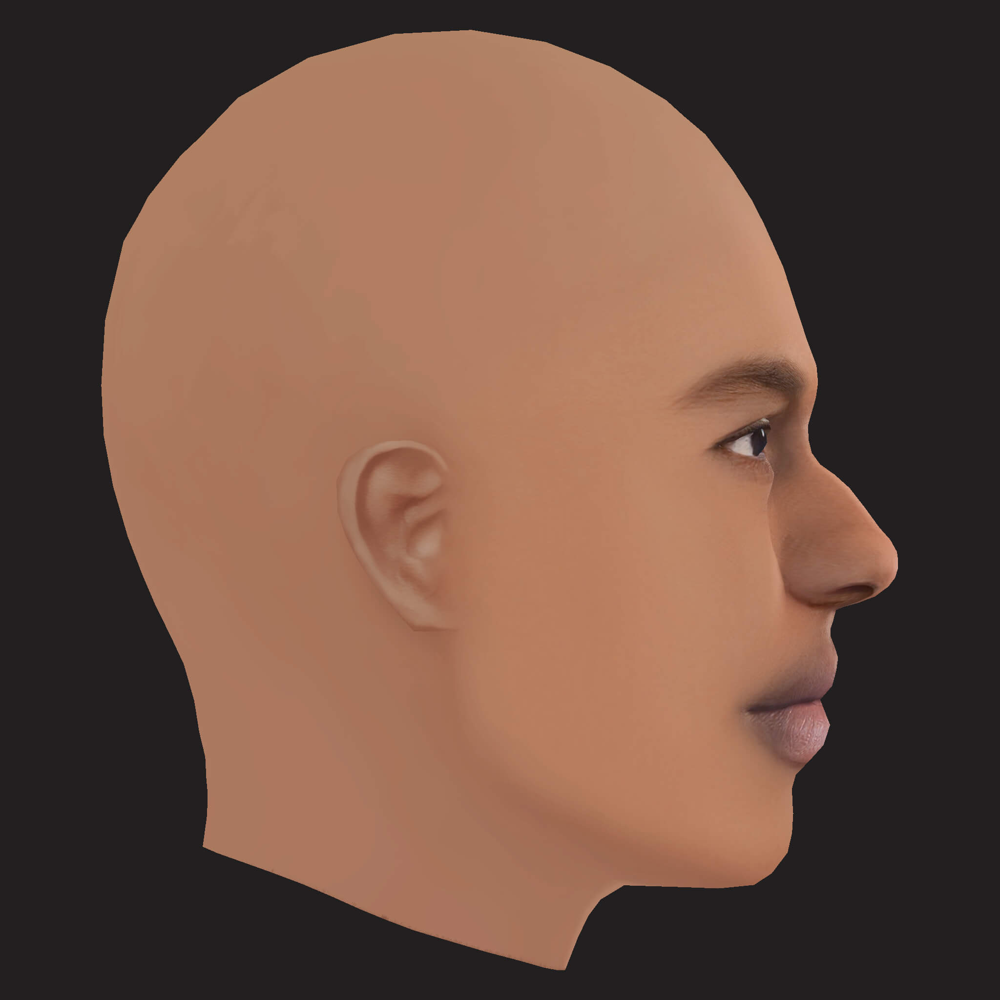 Low Poly AAP Rocky Rapper Head 3D Model