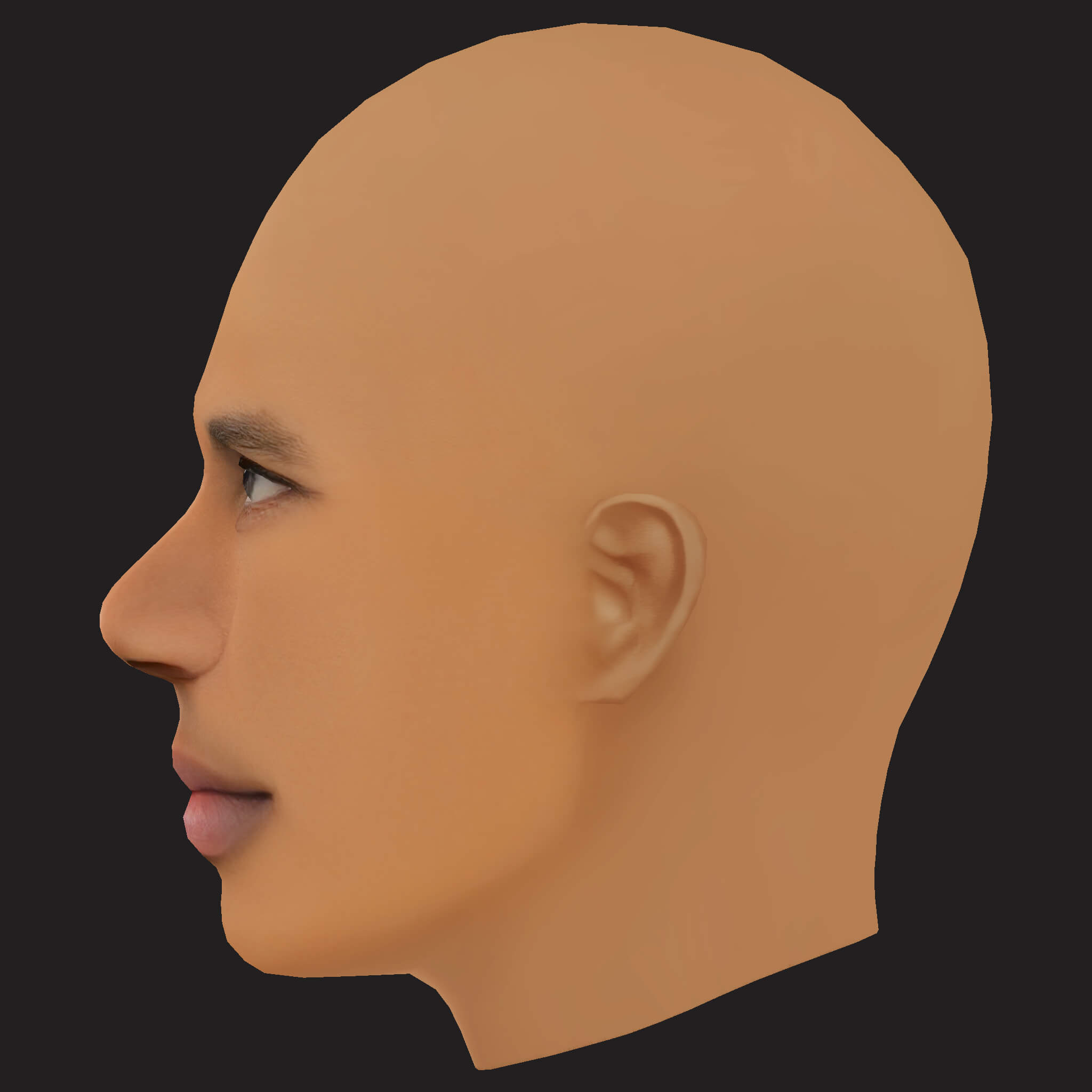 Low Poly A Boogie wit da Hoodie Rapper Head 3D Model