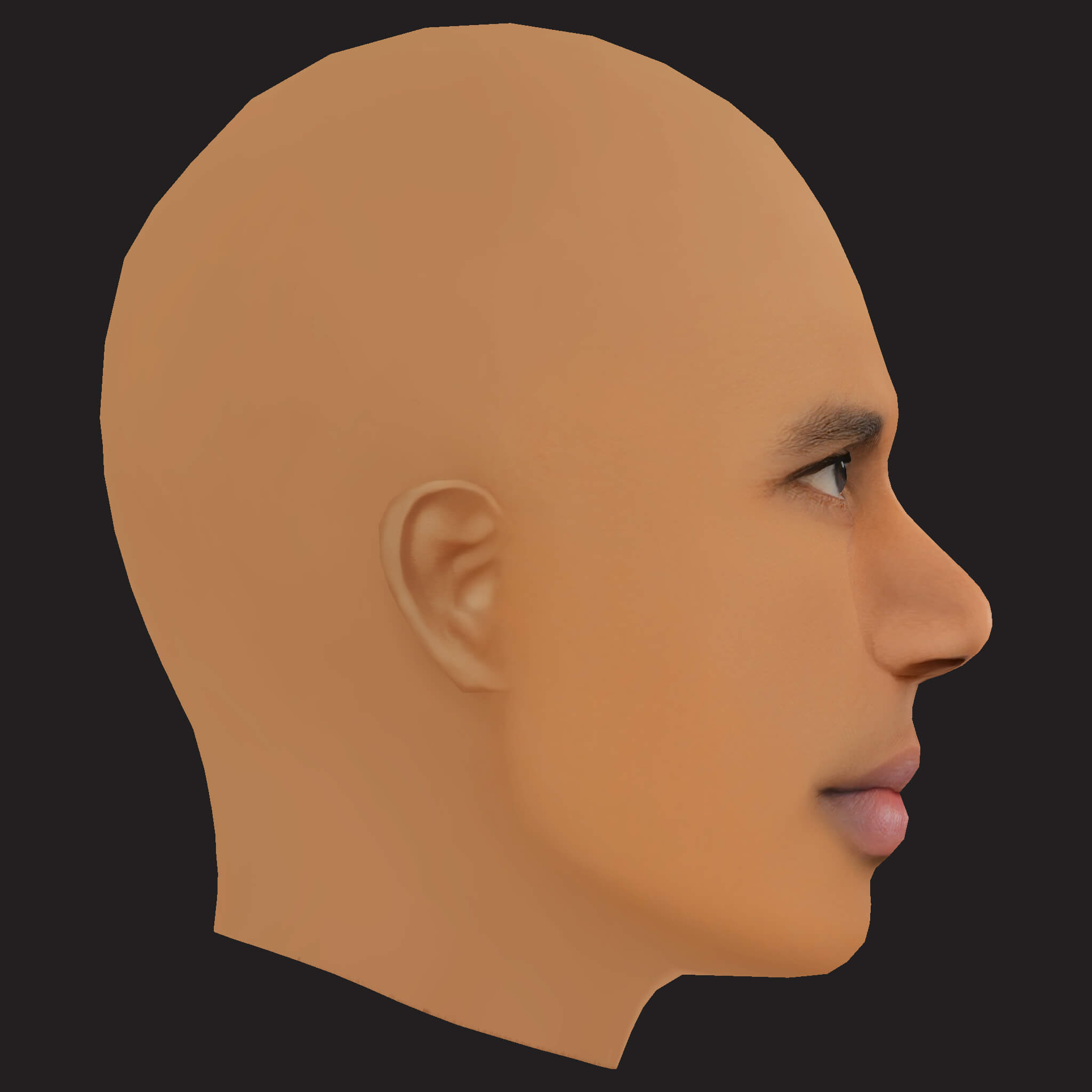 Low Poly A Boogie wit da Hoodie Rapper Head 3D Model