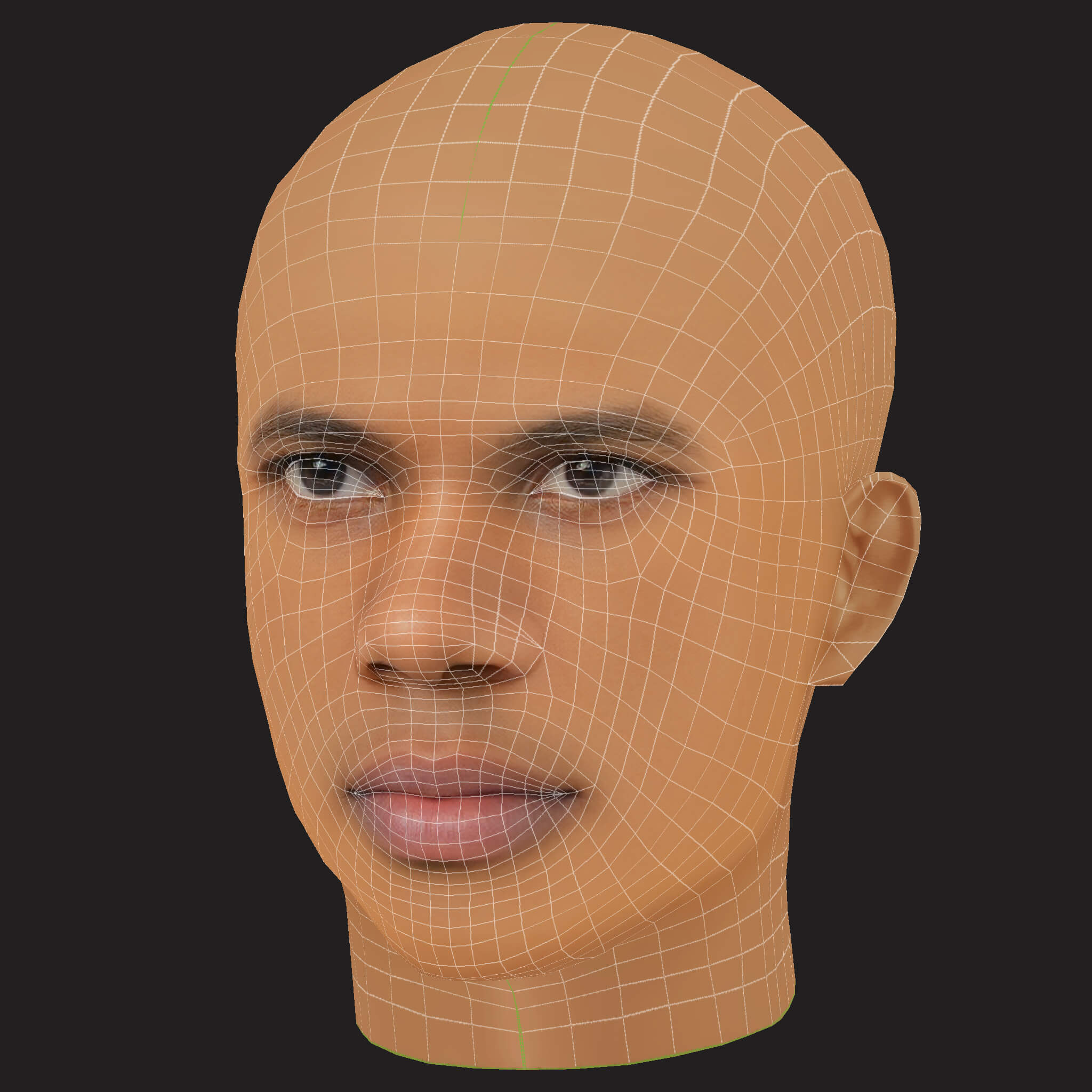 Low Poly A Boogie wit da Hoodie Rapper Head 3D Model
