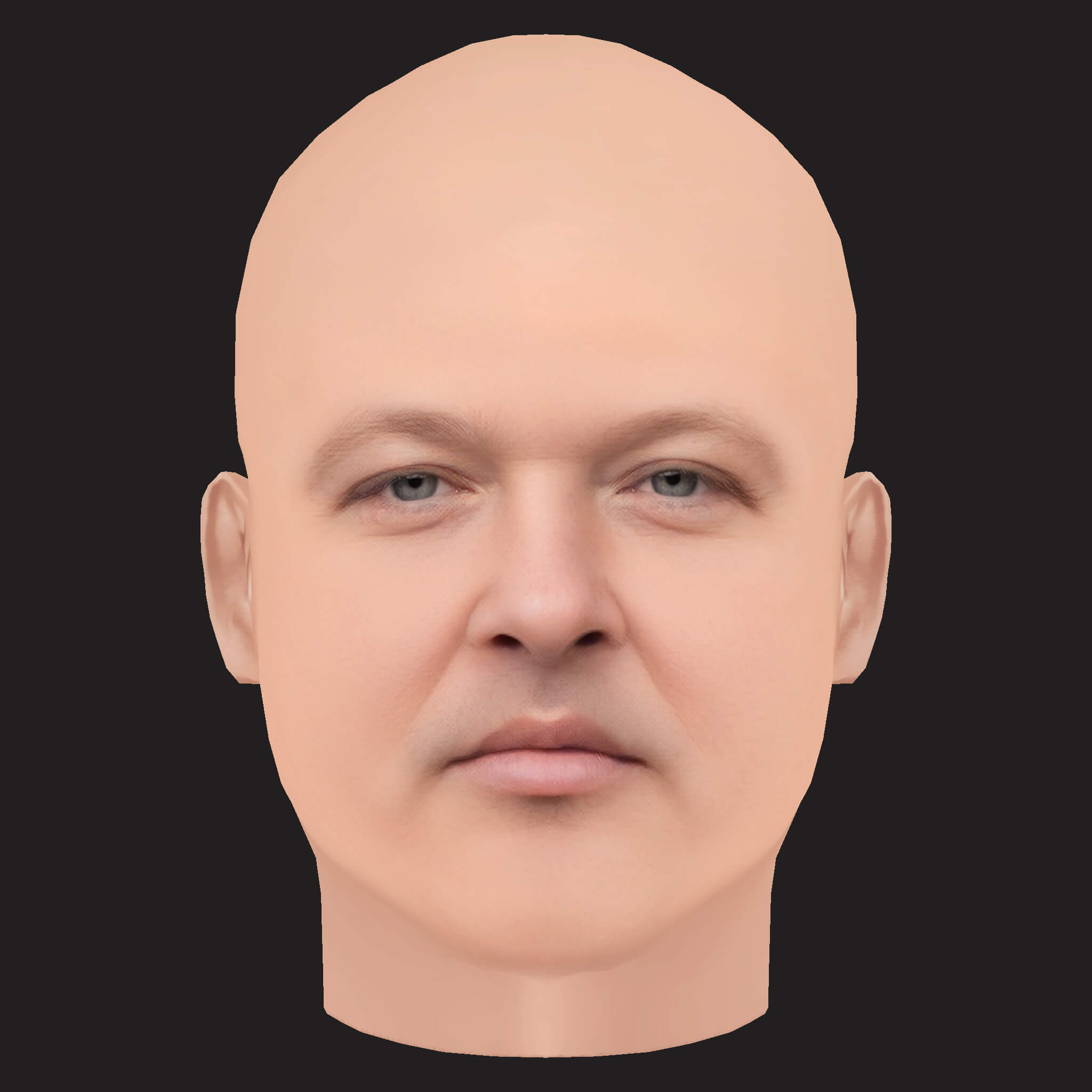 Low Poly Action Bronson Rapper Head 3D Model