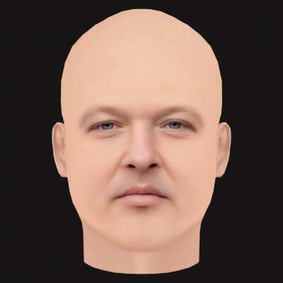 Low Poly Action Bronson Rapper Head
