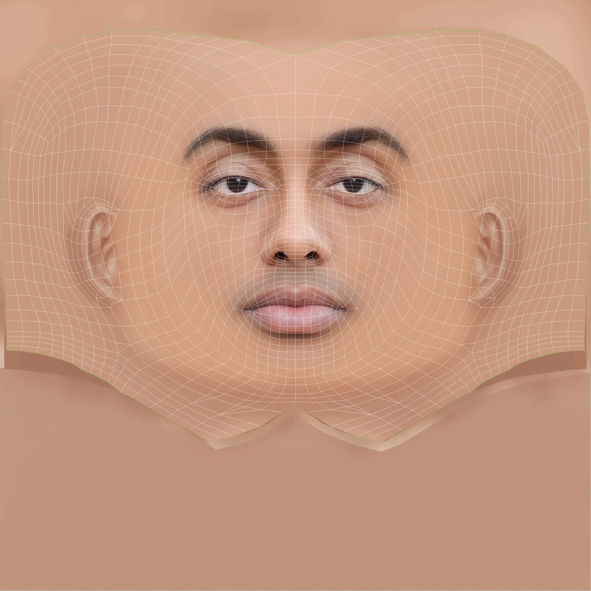 Low Poly Anime Rapper Head 3D Model