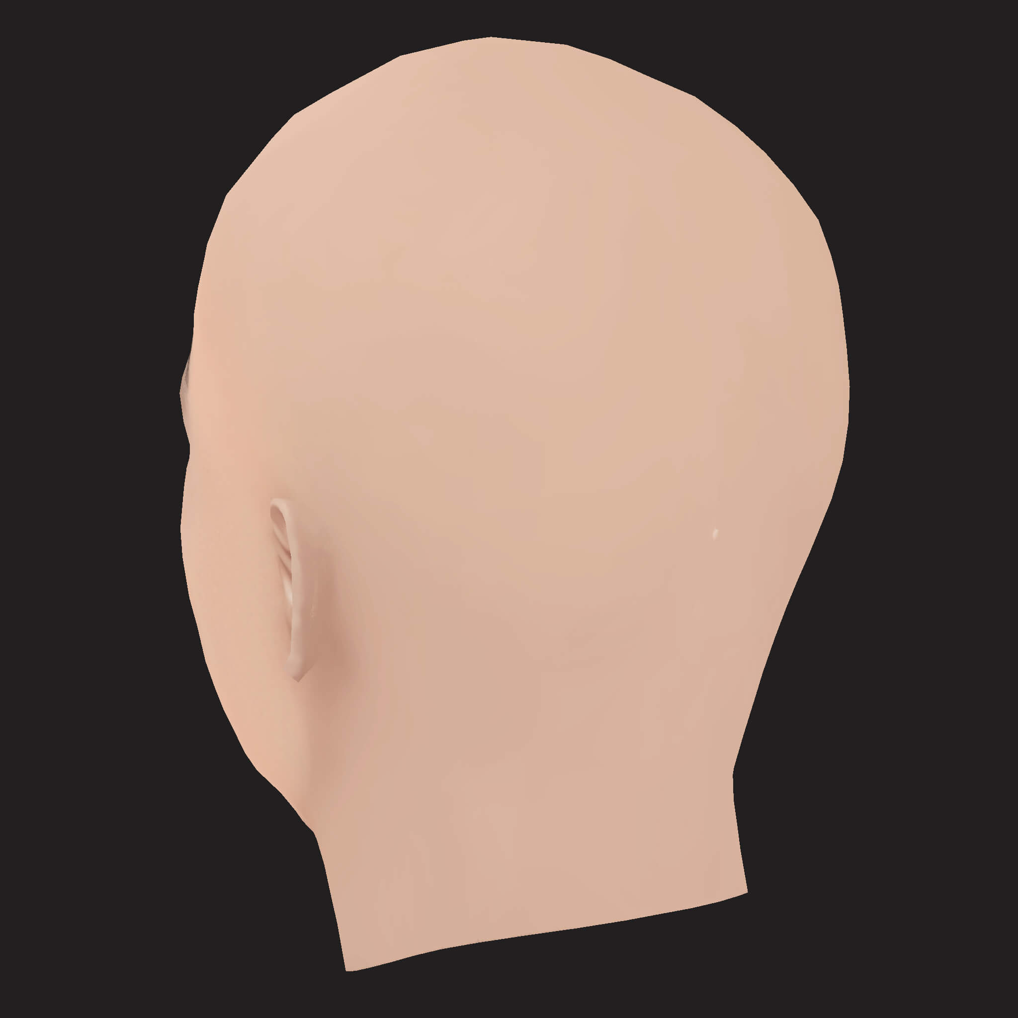 Low Poly Anuel AA Rapper Head 3D Model