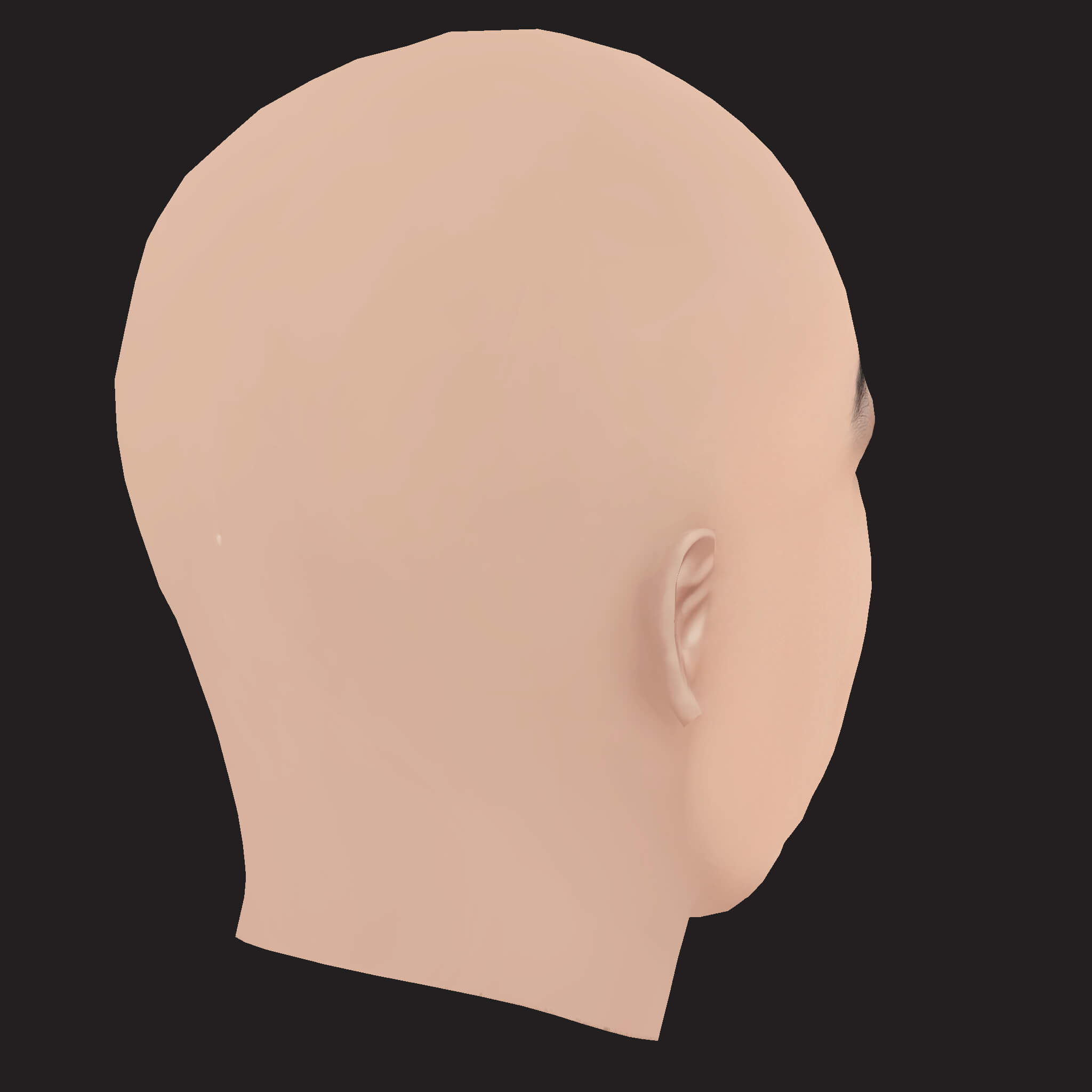 Low Poly Anuel AA Rapper Head 3D Model
