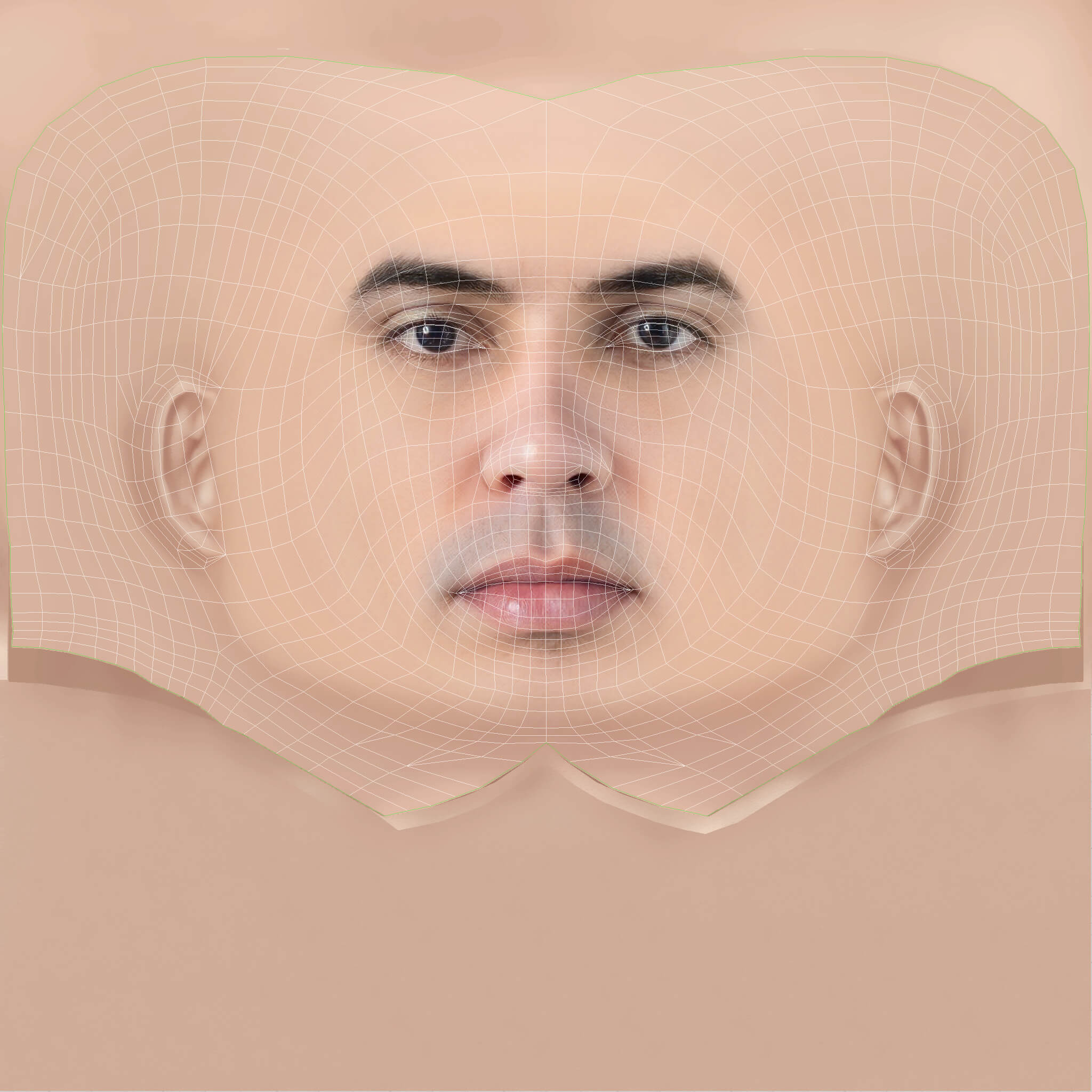 Low Poly Anuel AA Rapper Head 3D Model