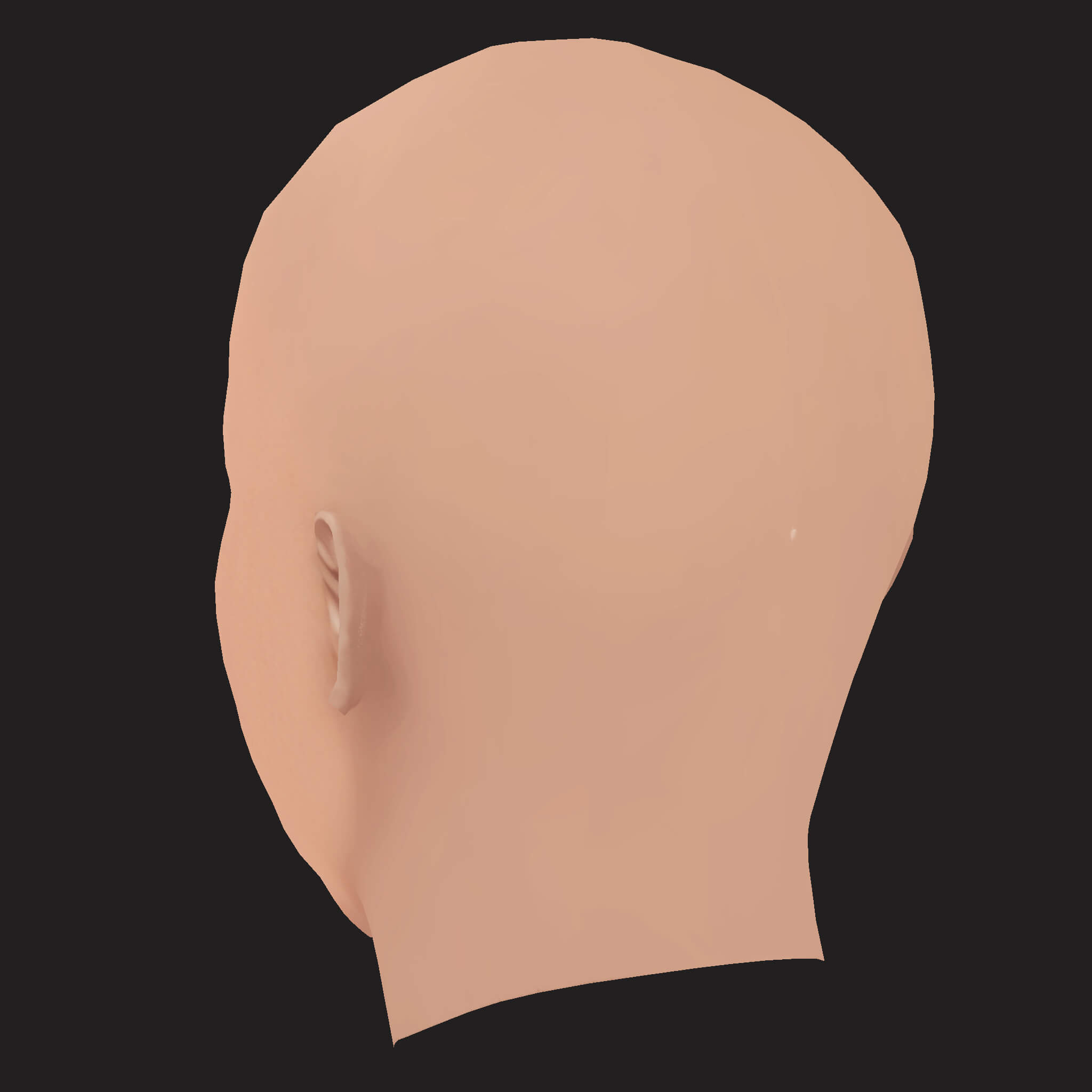 Low Poly Bad Bunny Rapper Head 3D Model
