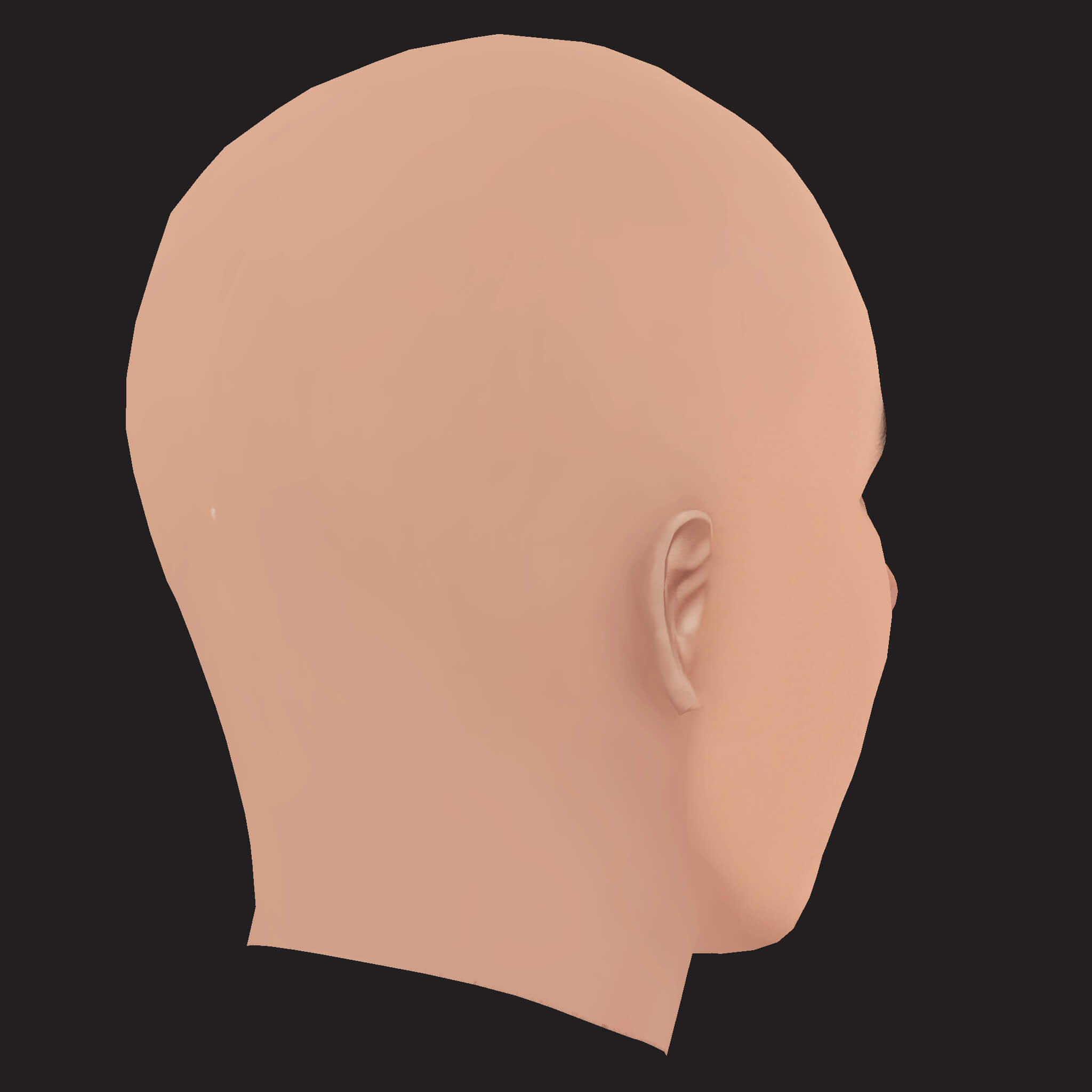 Low Poly Bad Bunny Rapper Head 3D Model