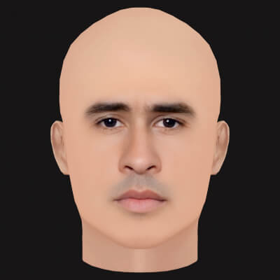 Low Poly Bad Bunny Rapper Head