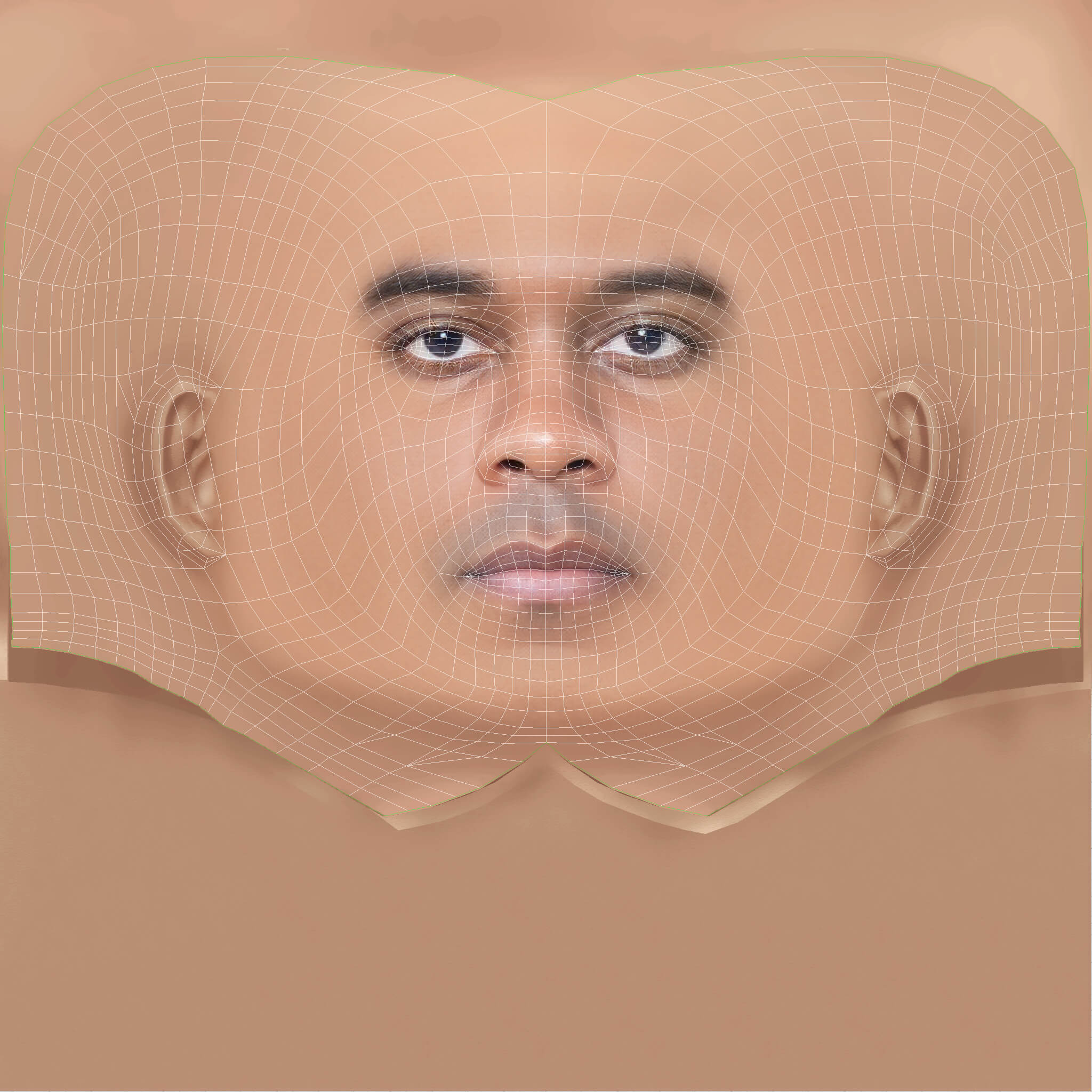 Low Poly Big K.R.I.T Rapper Head 3D Model
