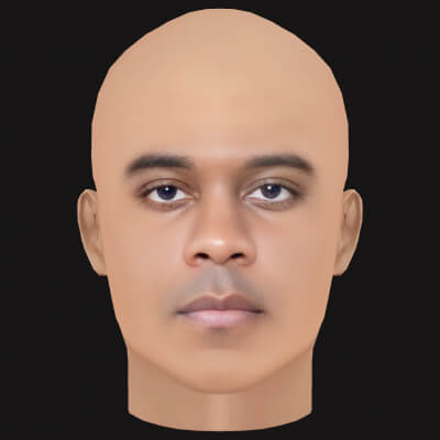 Low Poly Big K.R.I.T Rapper Head
