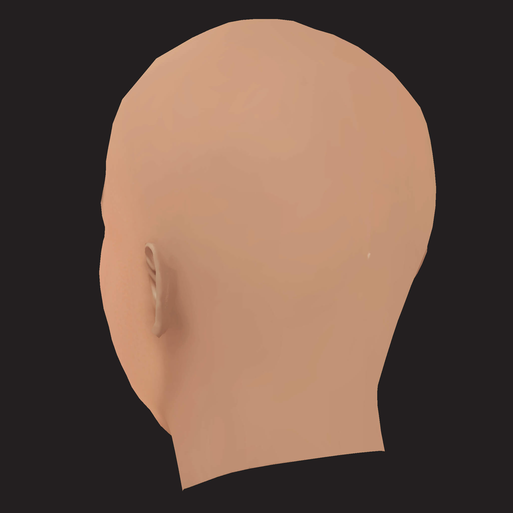 Low Poly Big Sean Rapper Head 3D Model