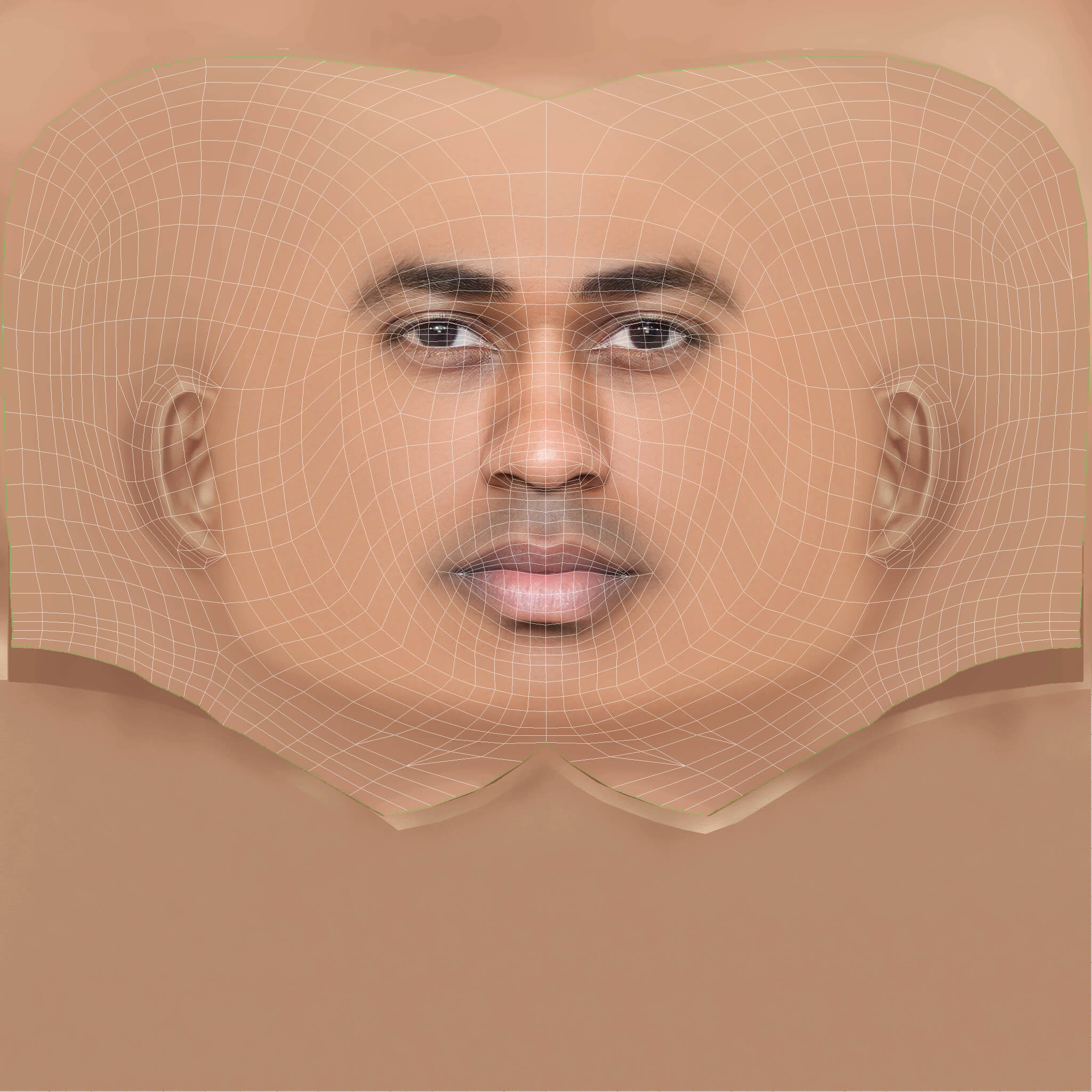 Low Poly Big Sean Rapper Head 3D Model