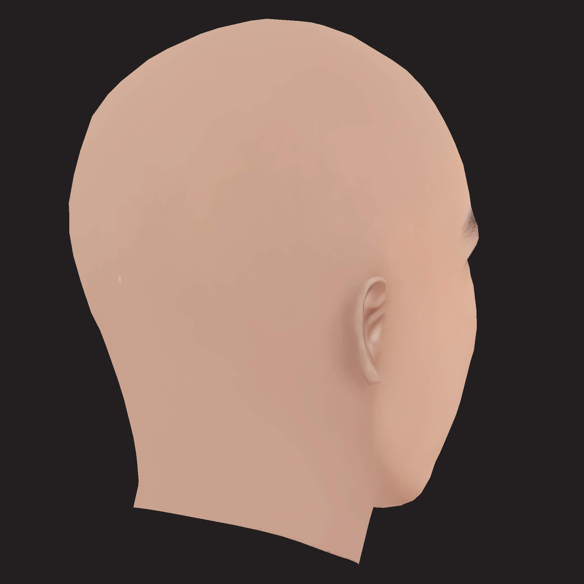 Low Poly Central Cee Rapper Head 3D Model