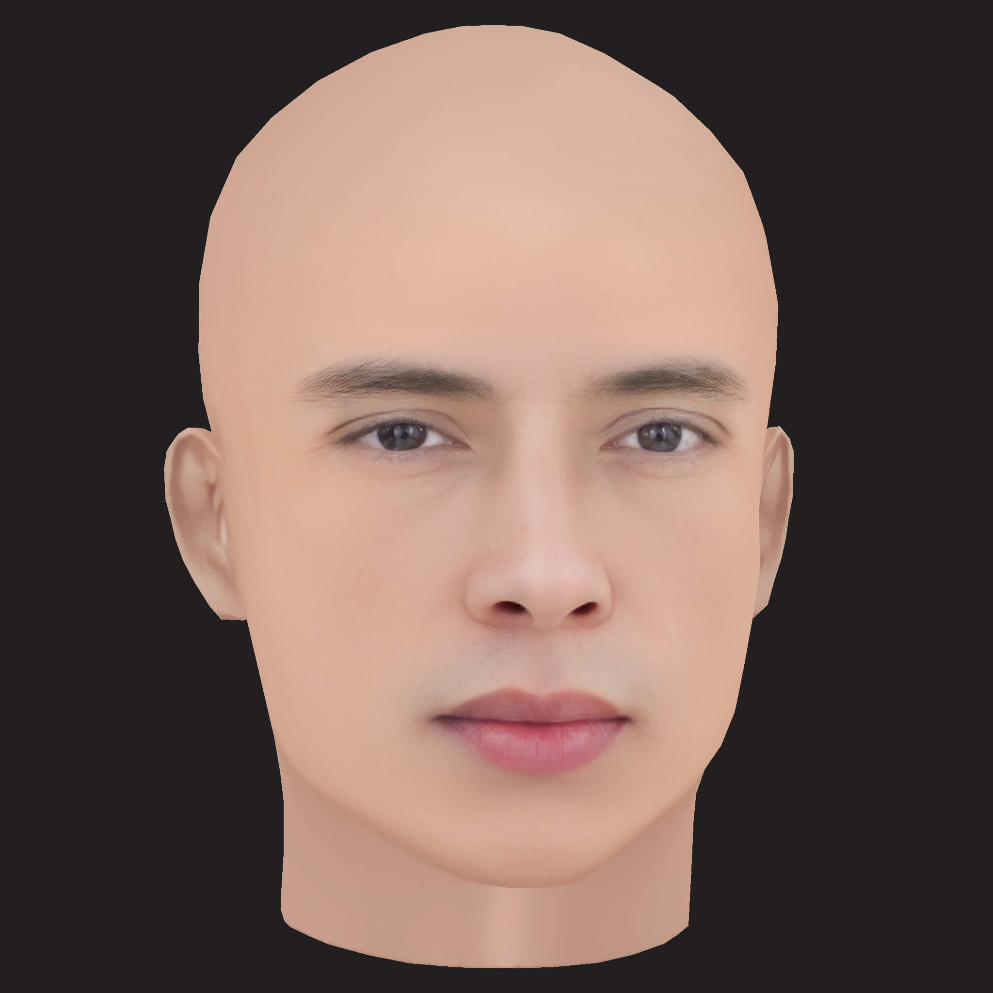 Low Poly Central Cee Rapper Head 3D Model