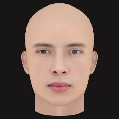 Low Poly Central Cee Rapper Head