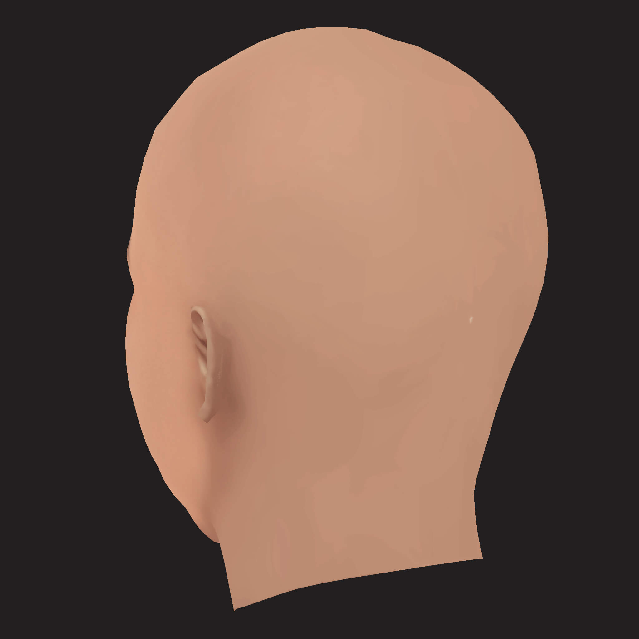 Low Poly Cassper Nyovest Rapper Head 3D Model