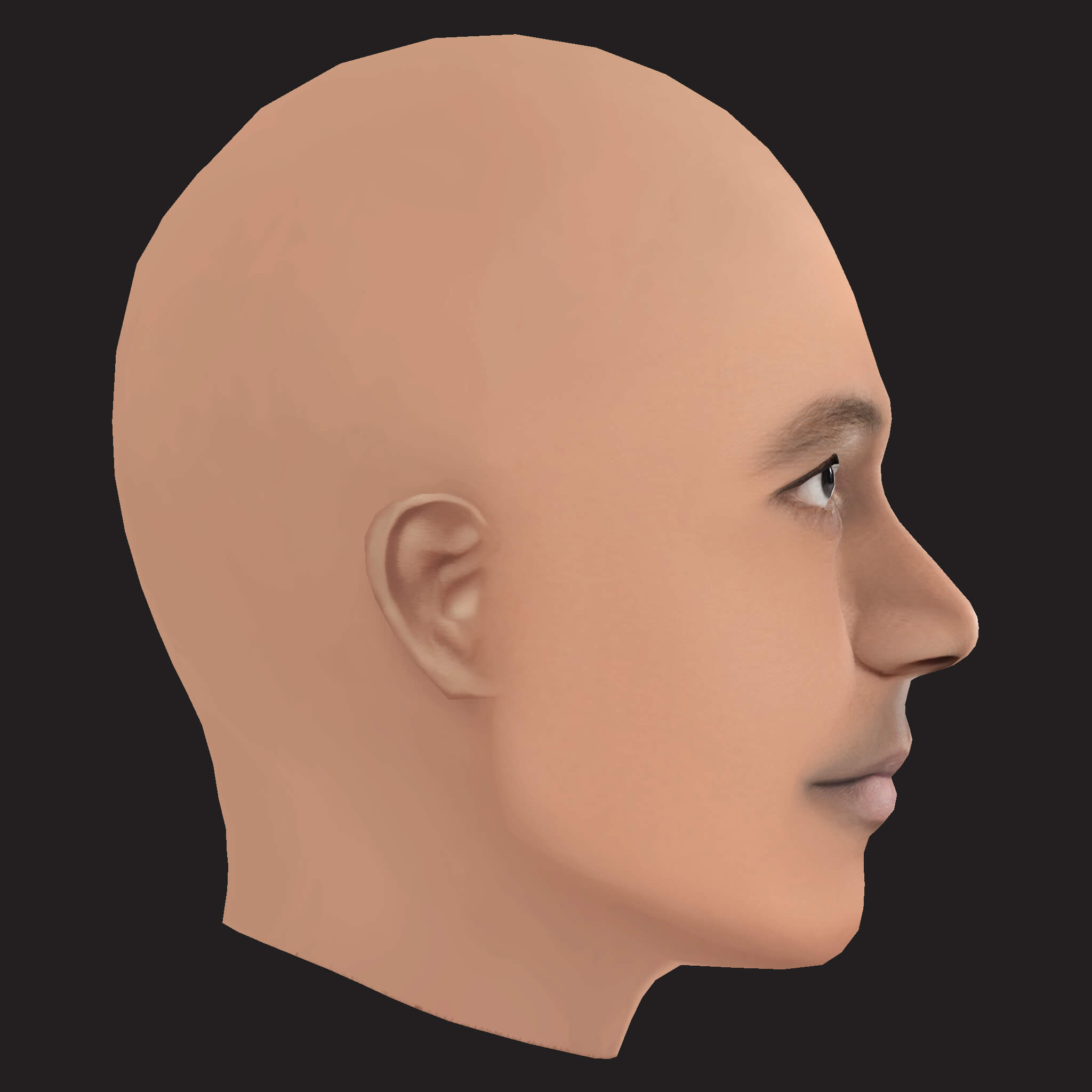 Low Poly Cassper Nyovest Rapper Head 3D Model