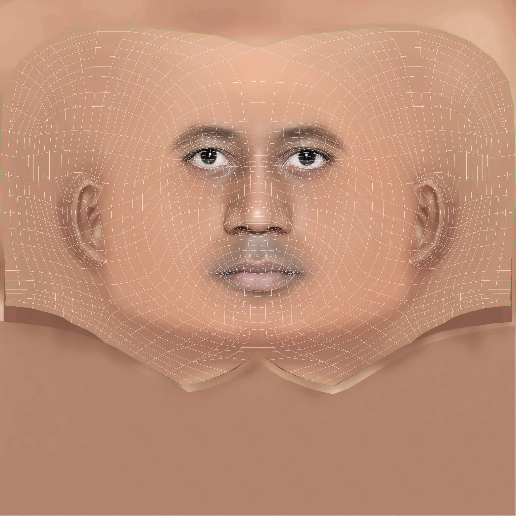 Low Poly Cassper Nyovest Rapper Head 3D Model
