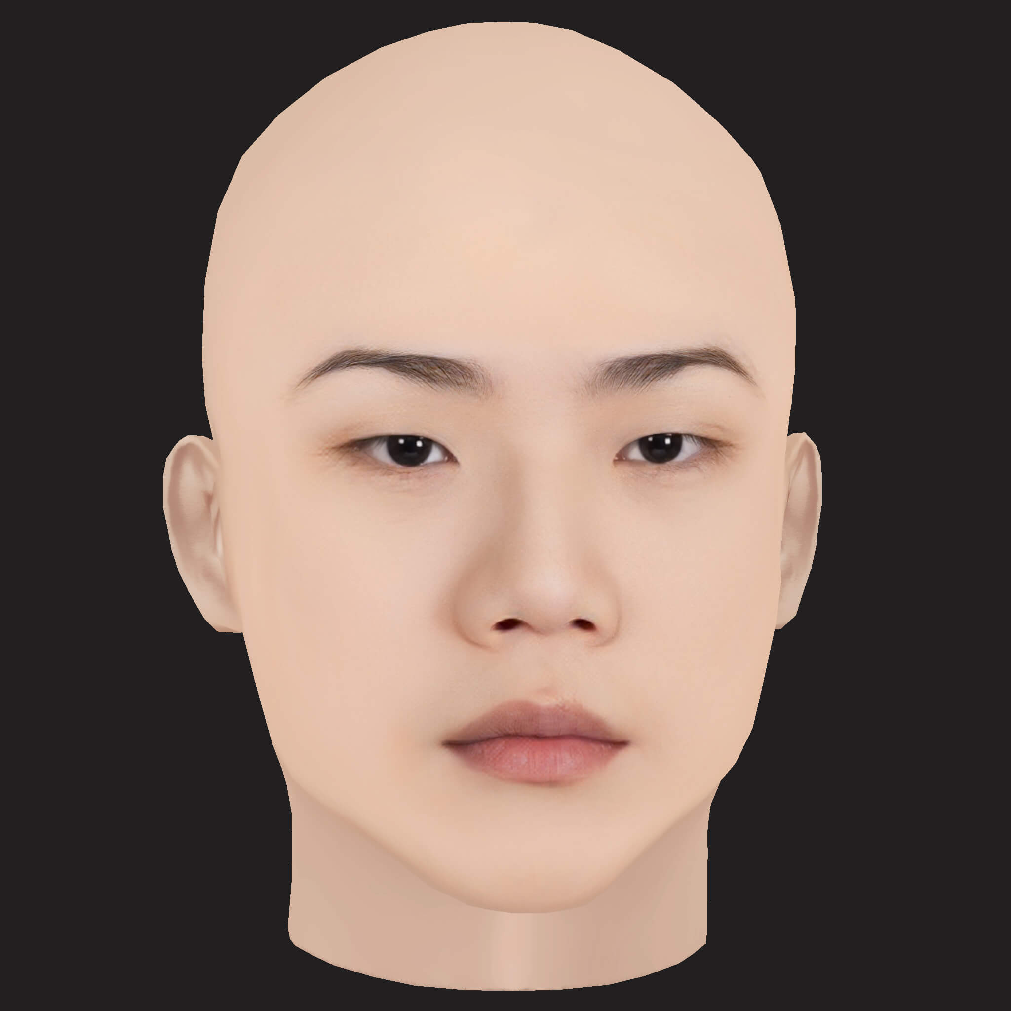 Low Poly Changmo Rapper Head 3D Model